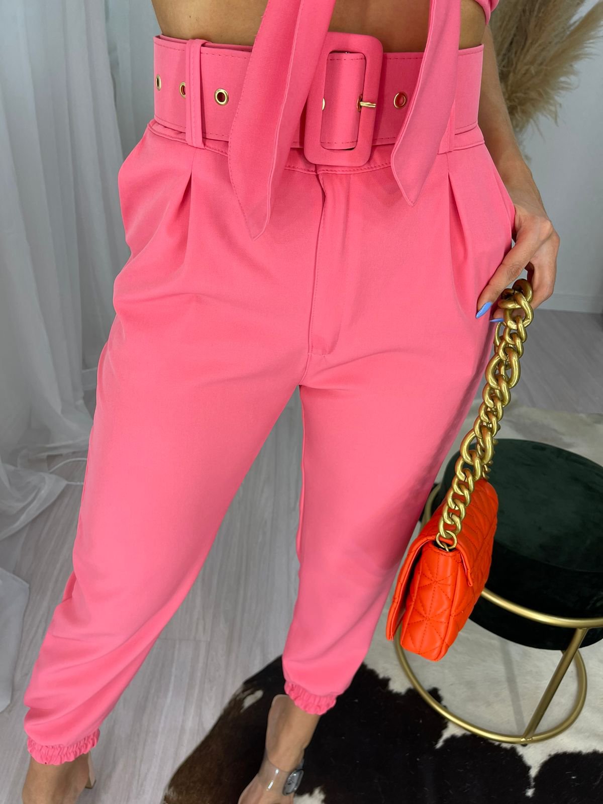 Calça Mabel Rosa Chiclé