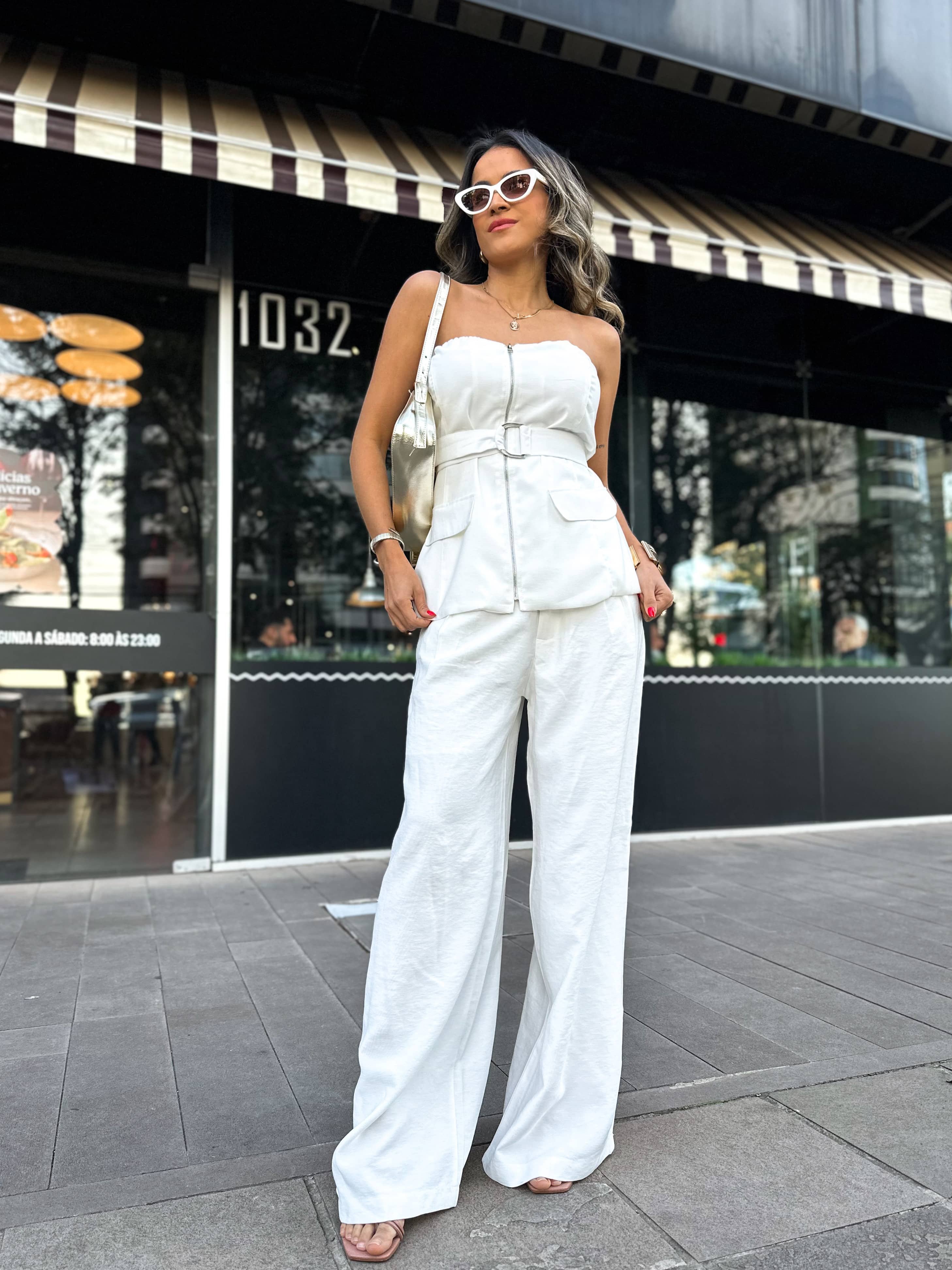 Calça Alfaiataria Branco Mariah