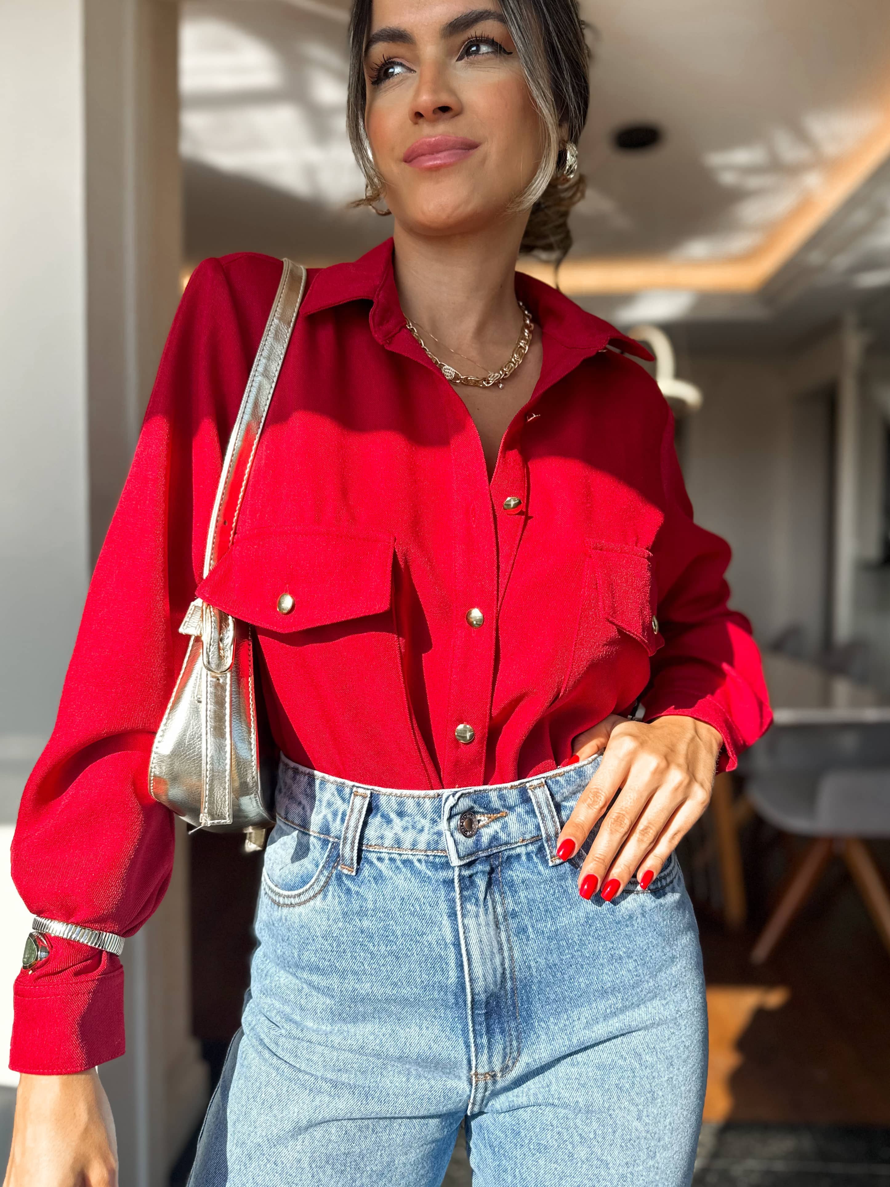 Calça Wide Leg Katia Jeans Média