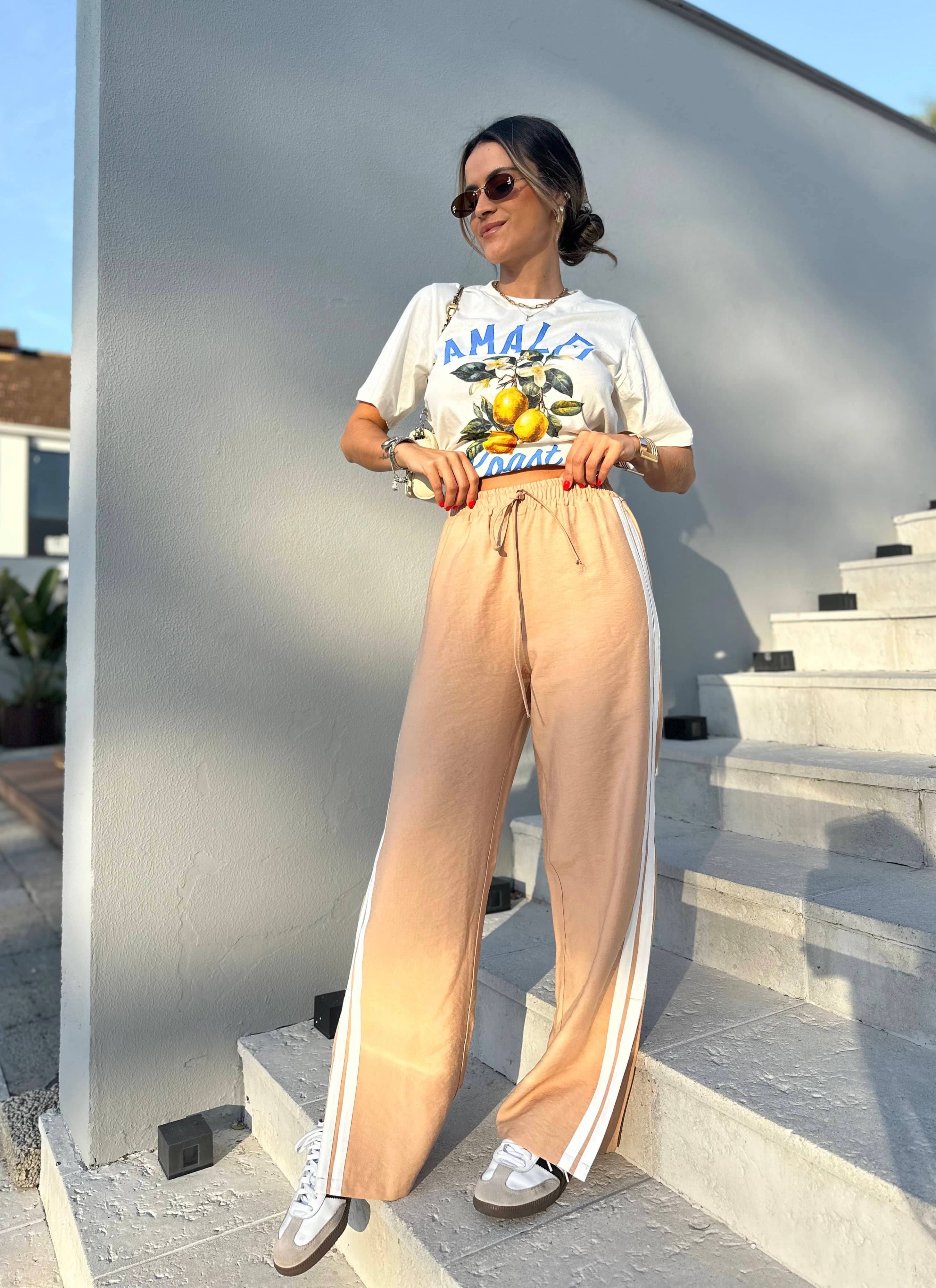 Calça Wide Leg Nude Olye