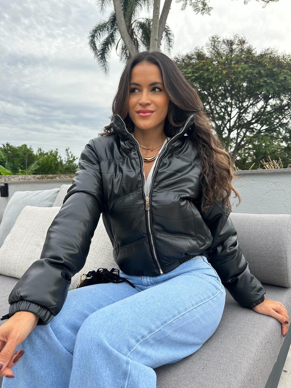 Jaqueta Puffer Preta Rony