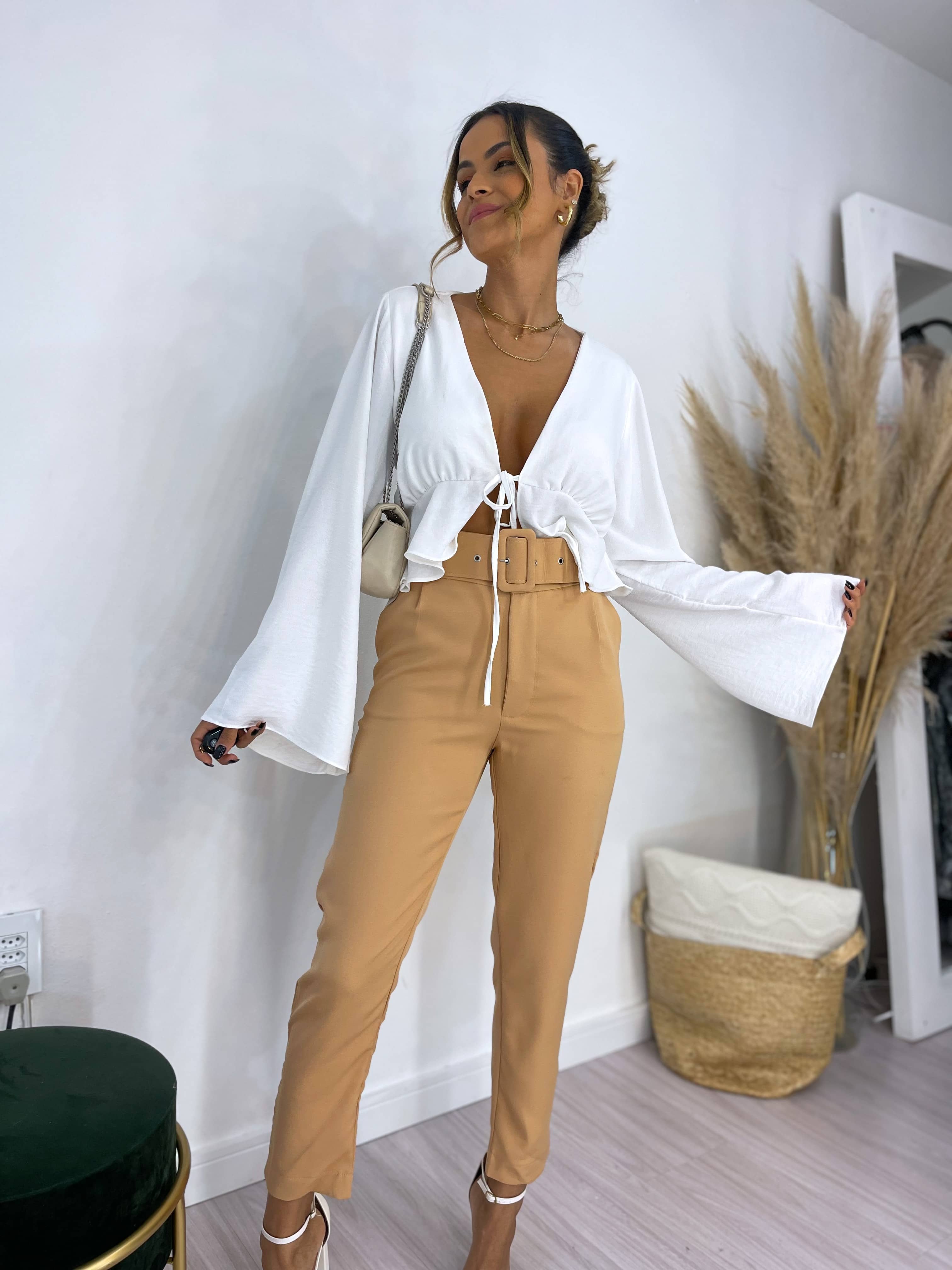 Calça Alfaiataria Giulia Nude