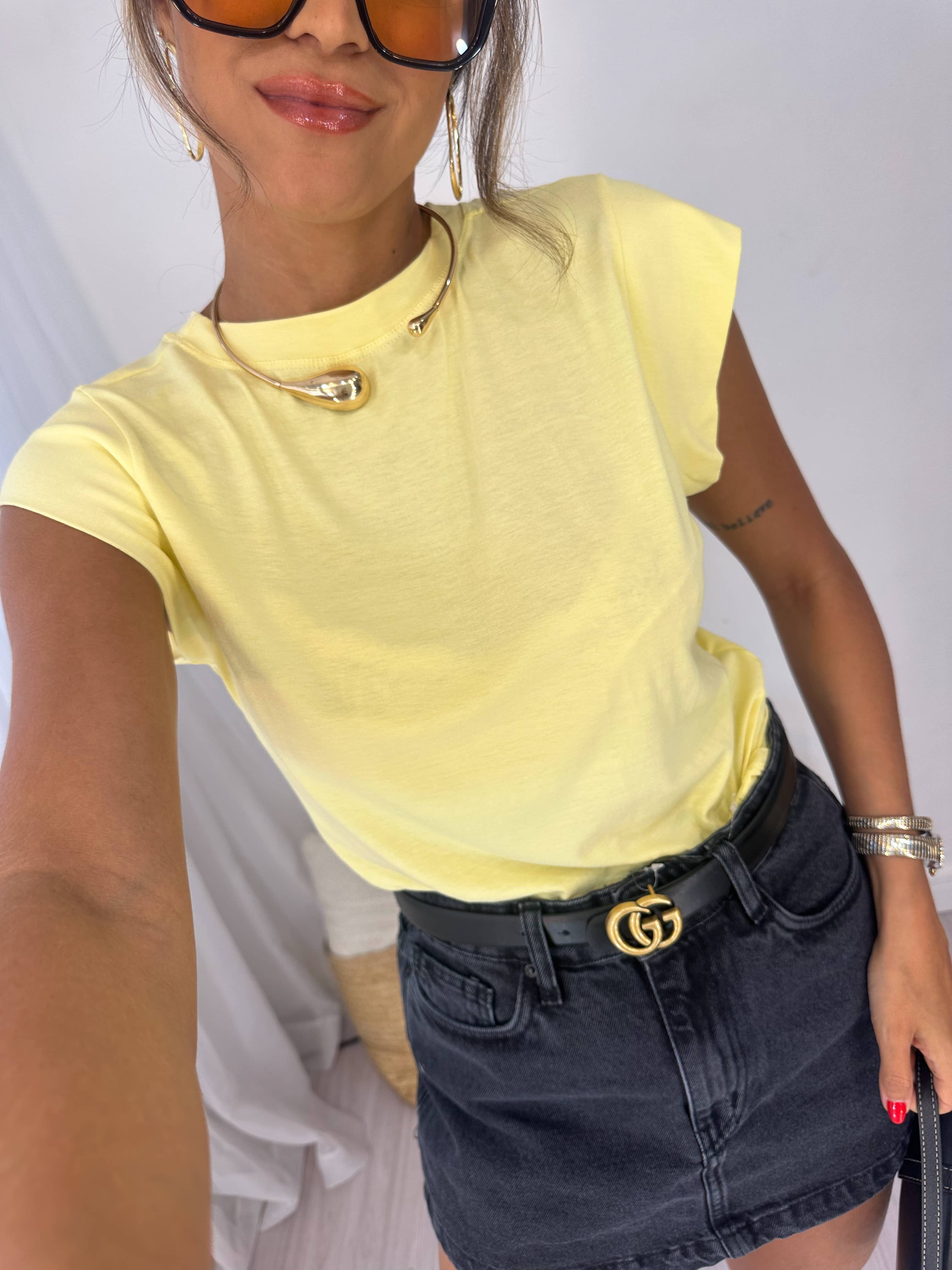 Blusa Muscle Butter Yellow Sandri