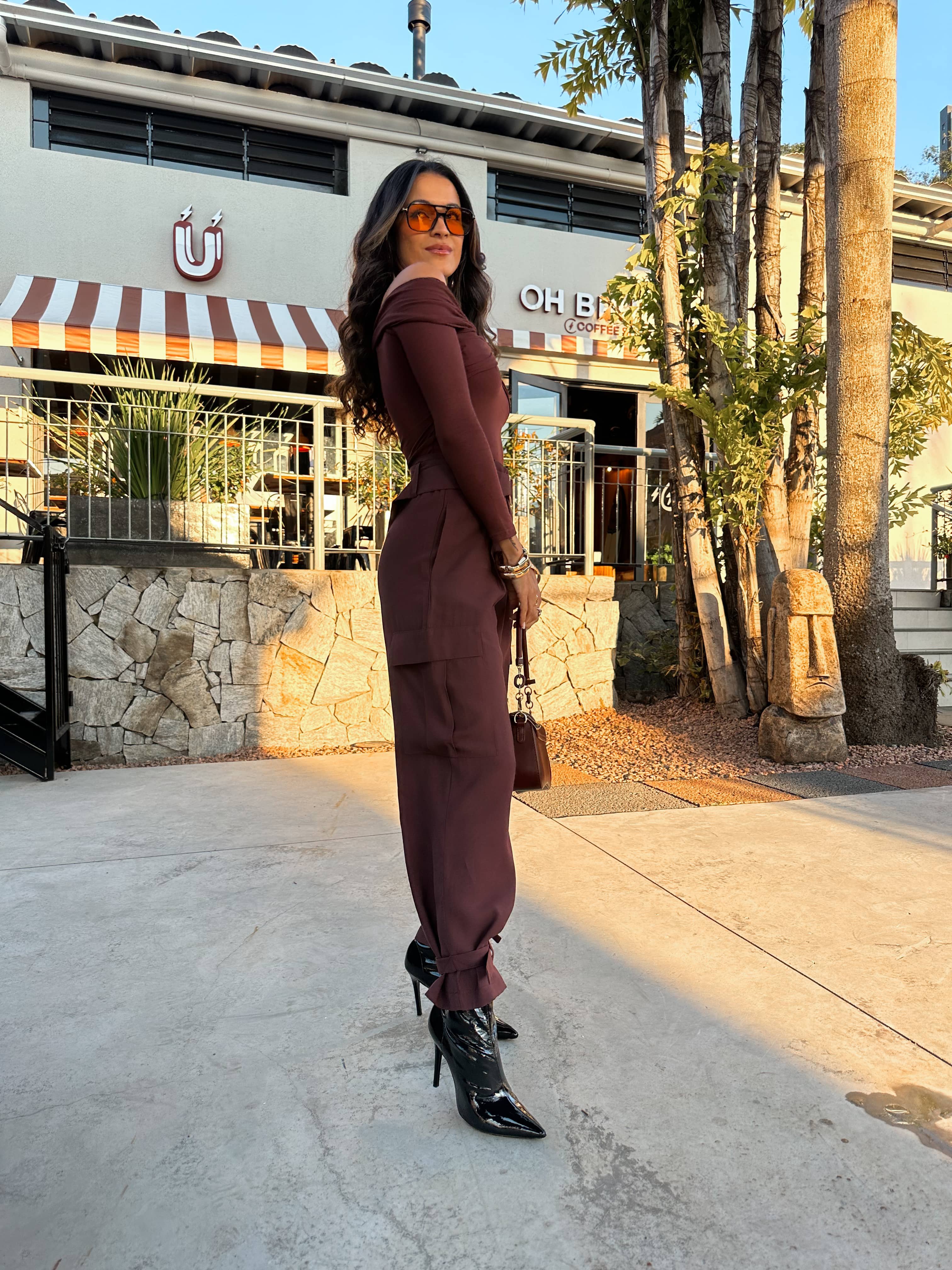 Calça Cargo Marrom Sydi