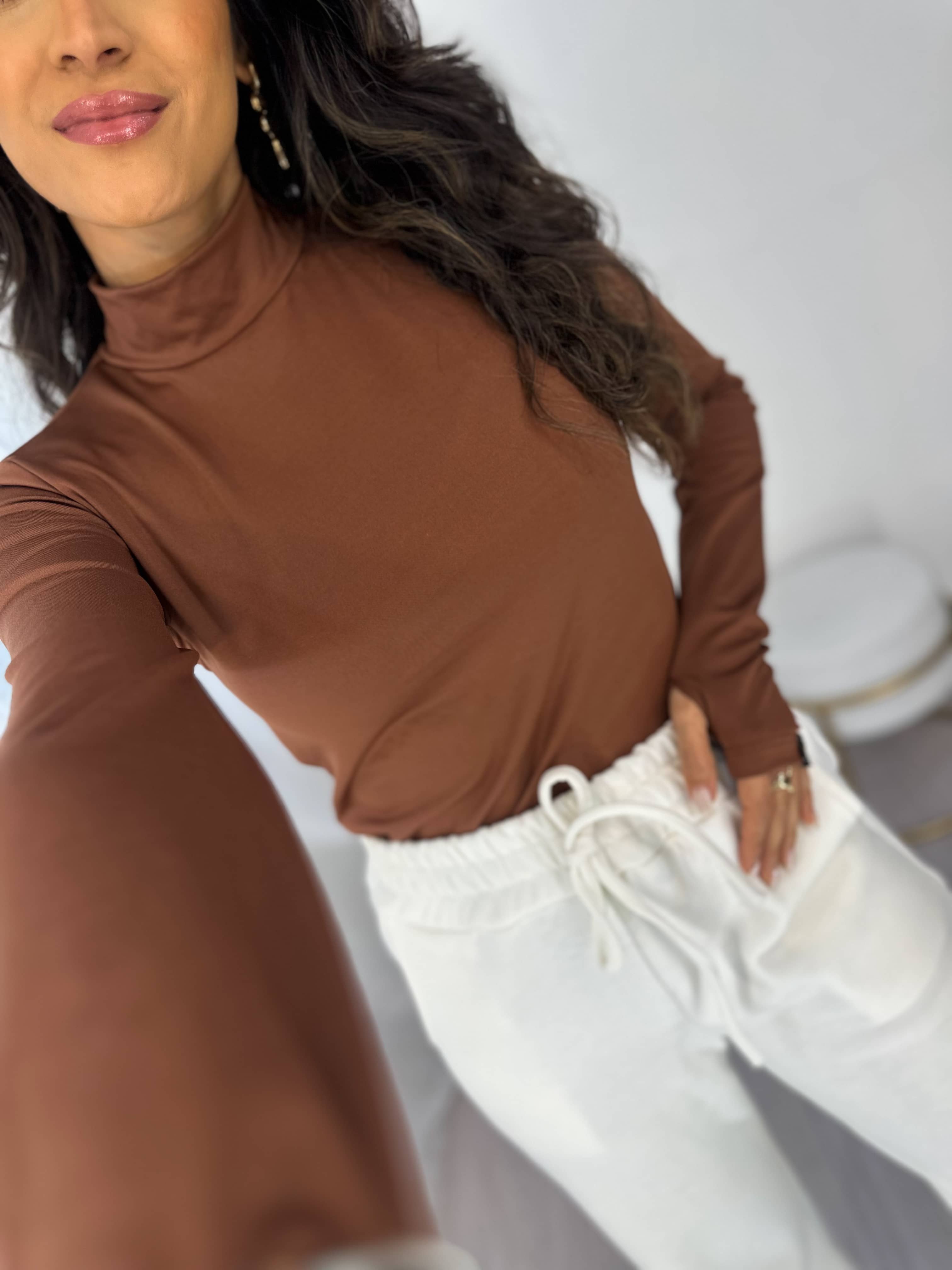 Blusa térmica Natana Marrom