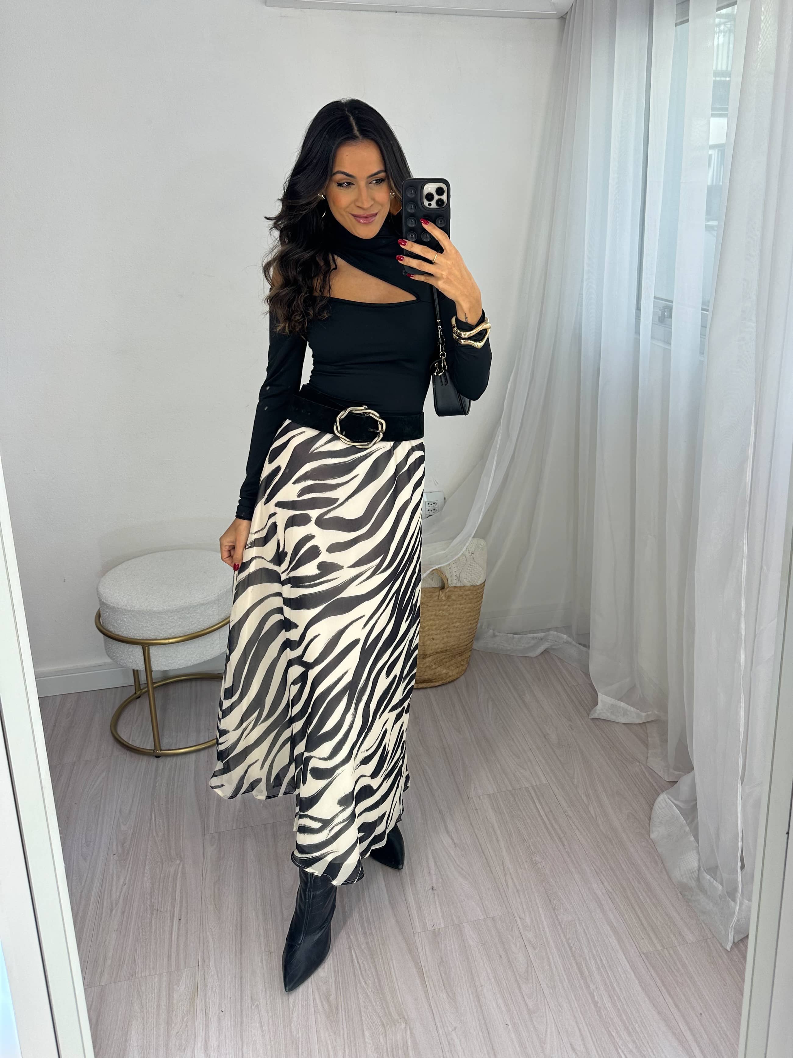 Saia Midi Zebra Tifa