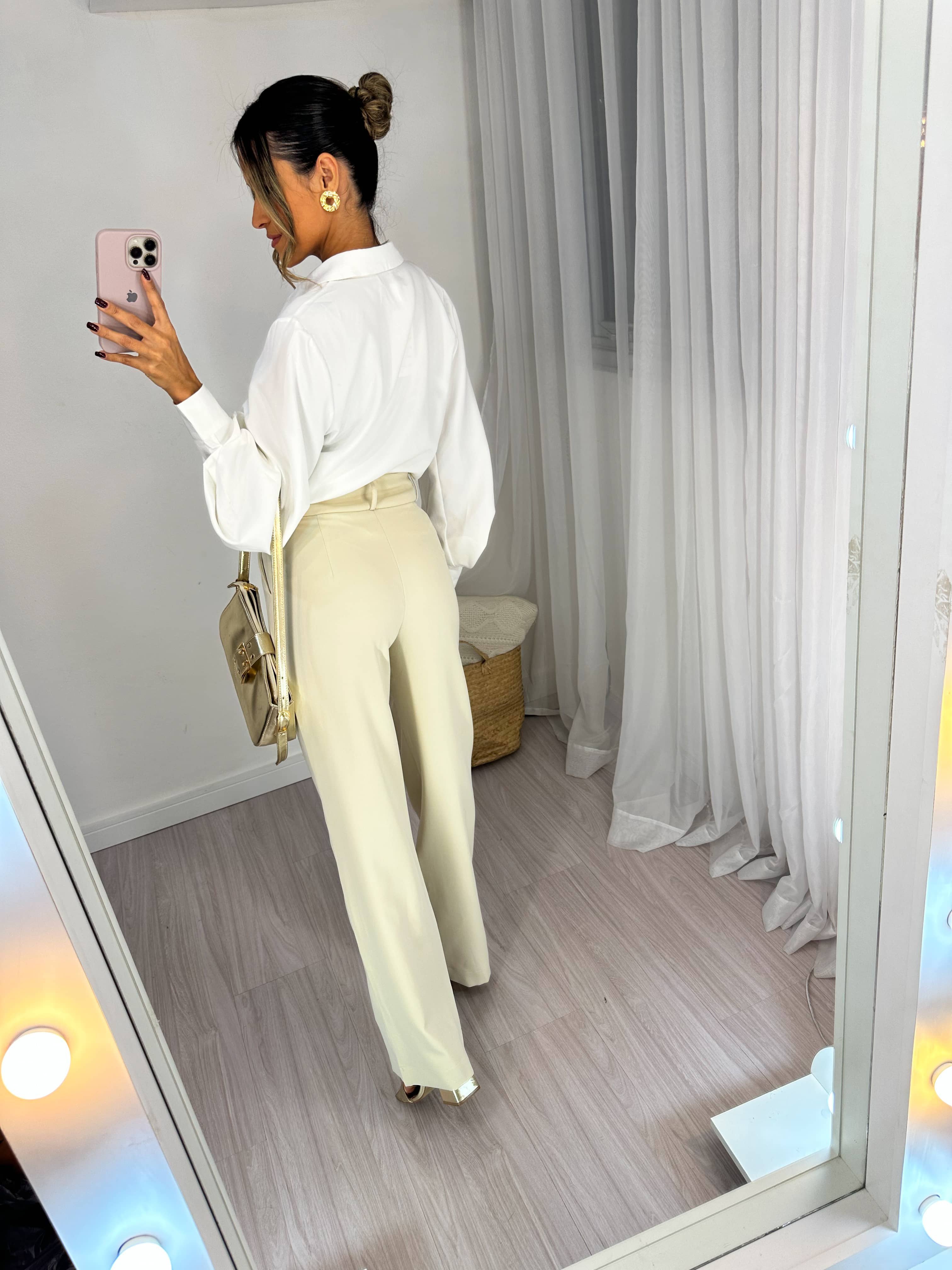 Calça Alfaiataria Tuty Creme