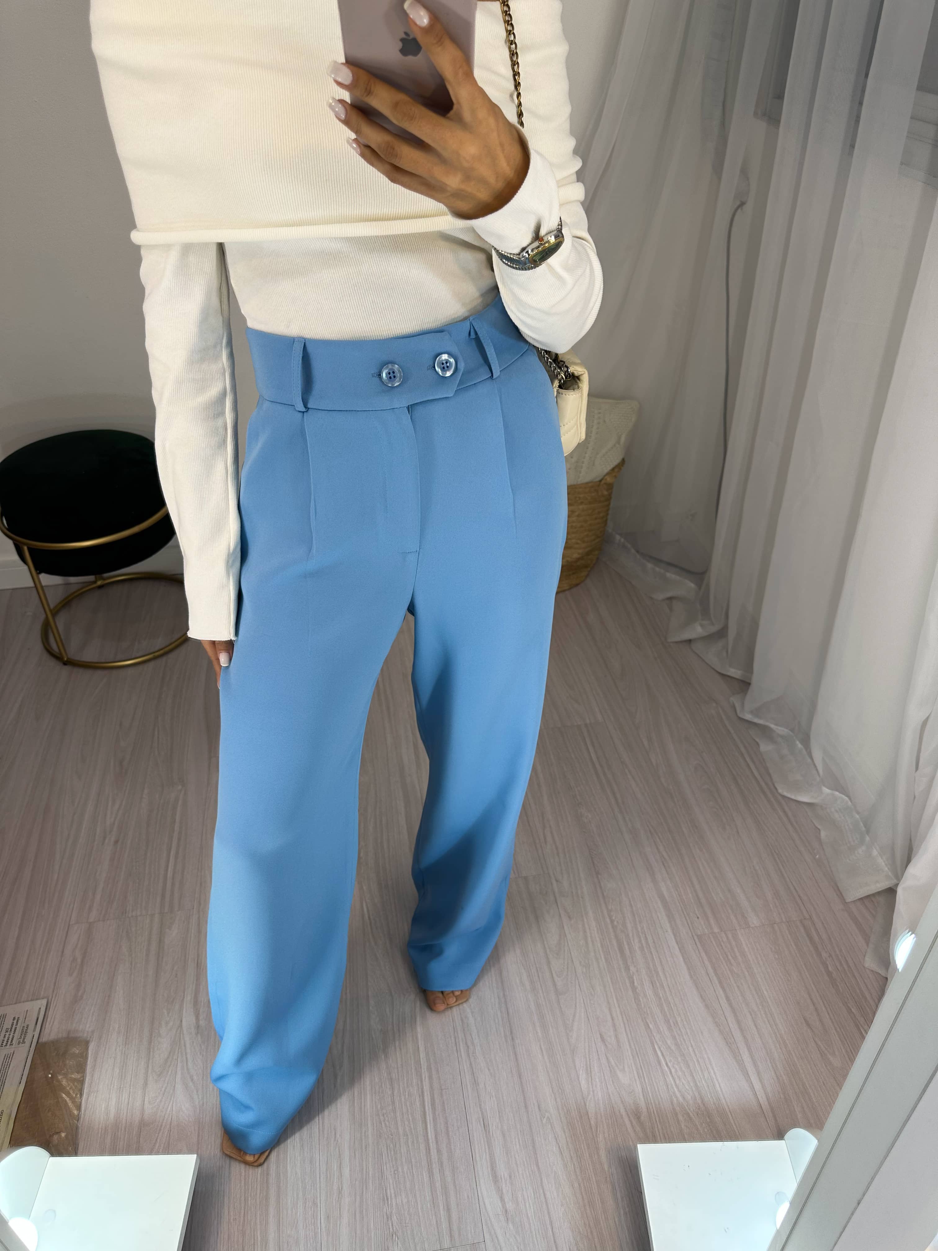 Calça Alfaiataria Tuty Baby Blue