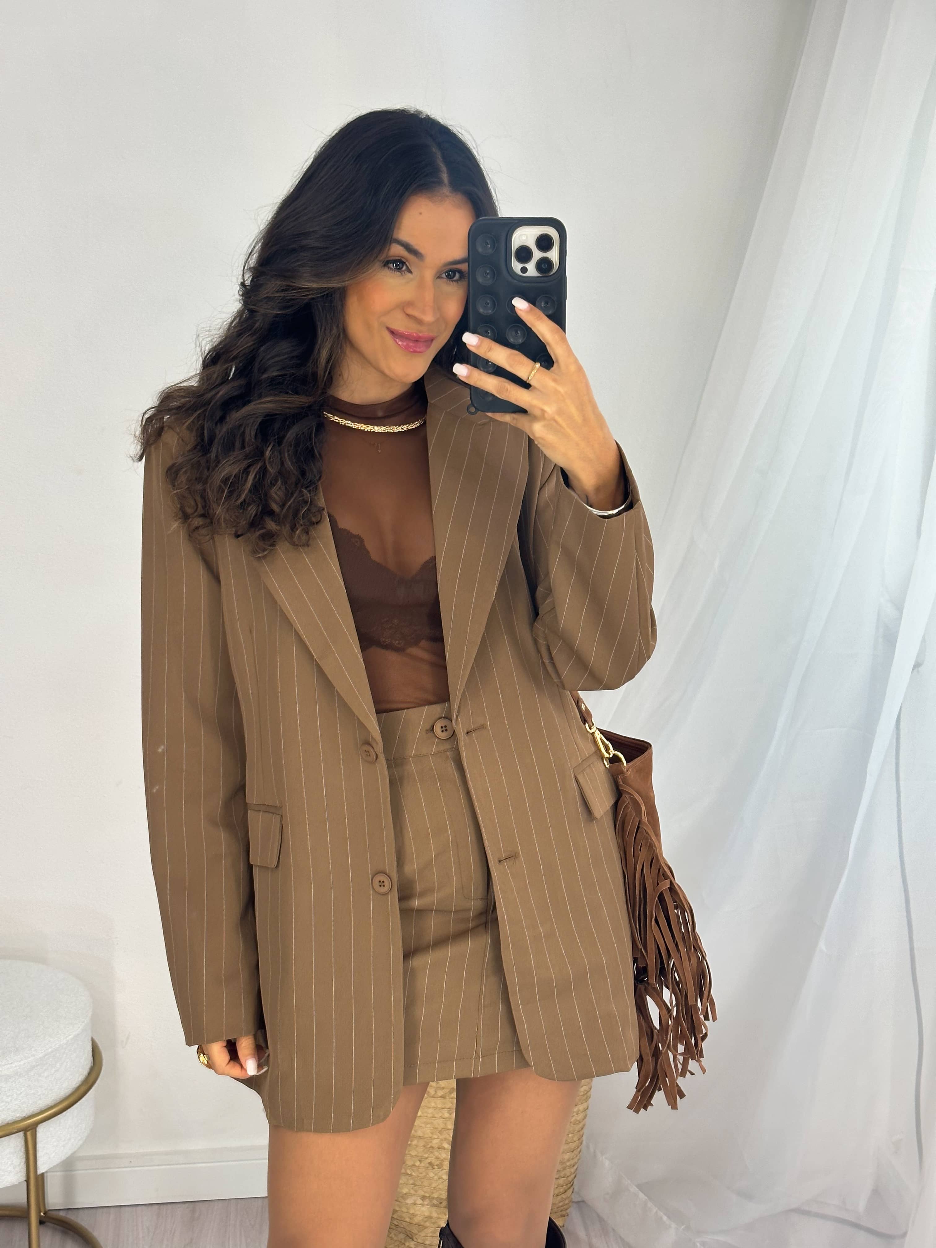 Conjunto Risca de Giz Marrom Valy