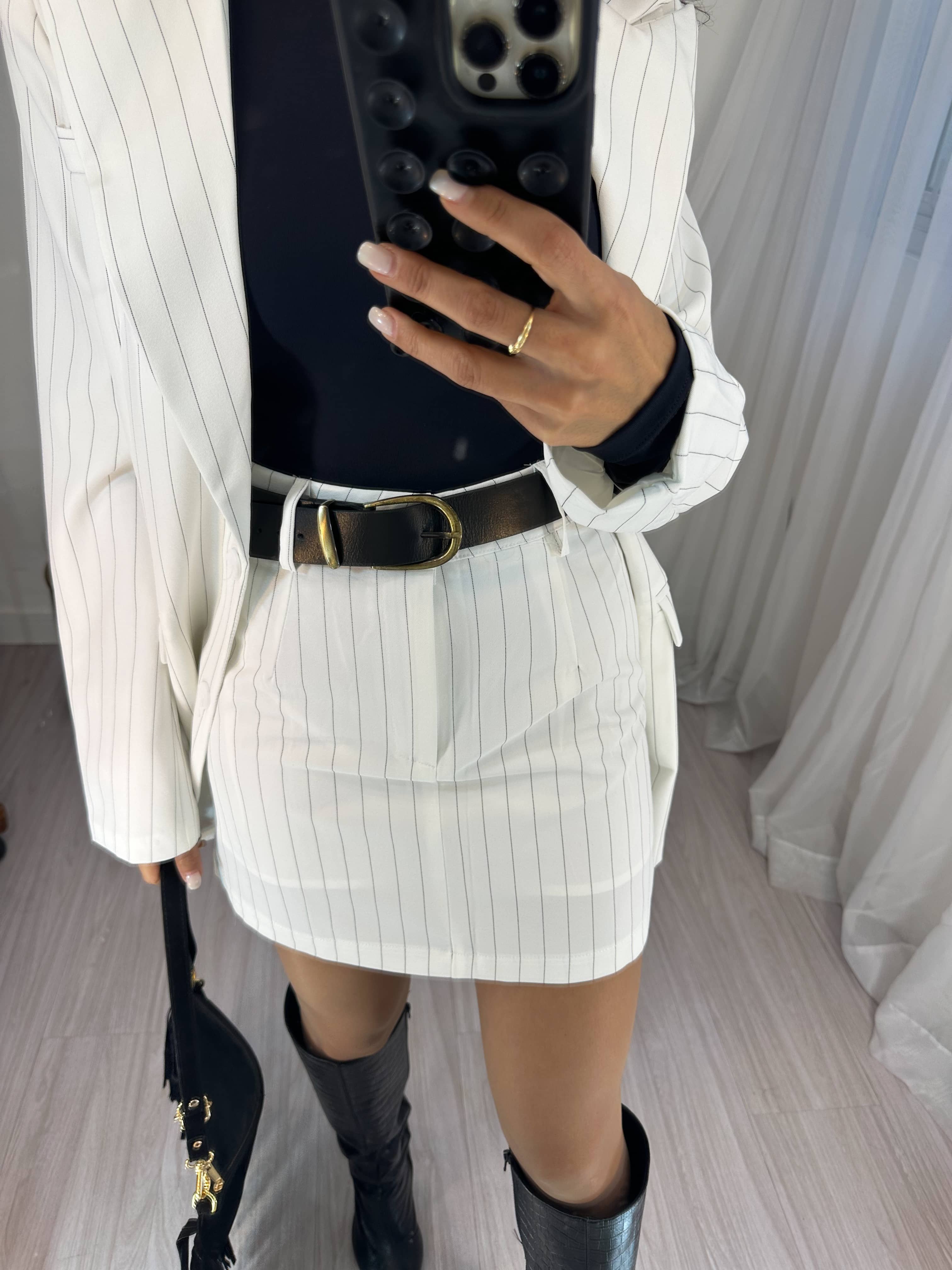 Cinto Couro Preto Muzy