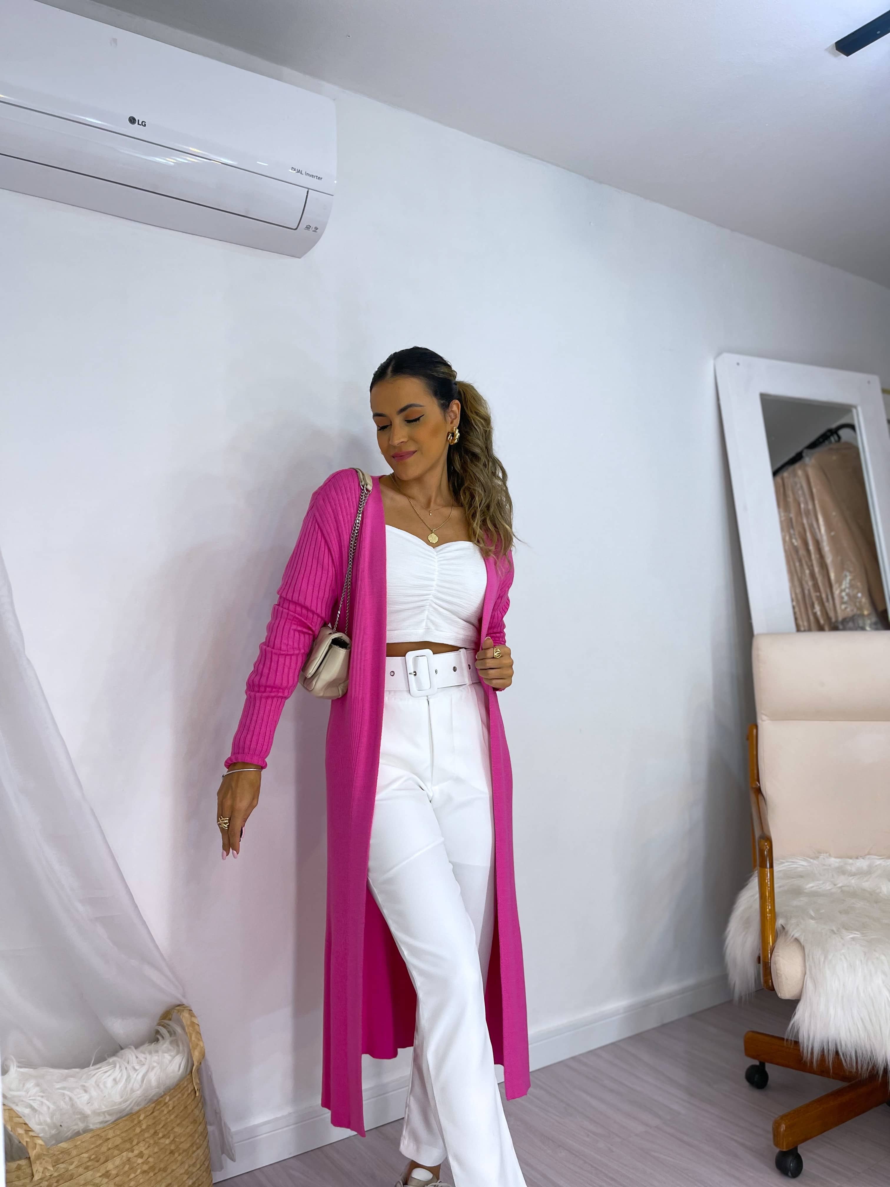 Casaco Cardigan Wish Rosa