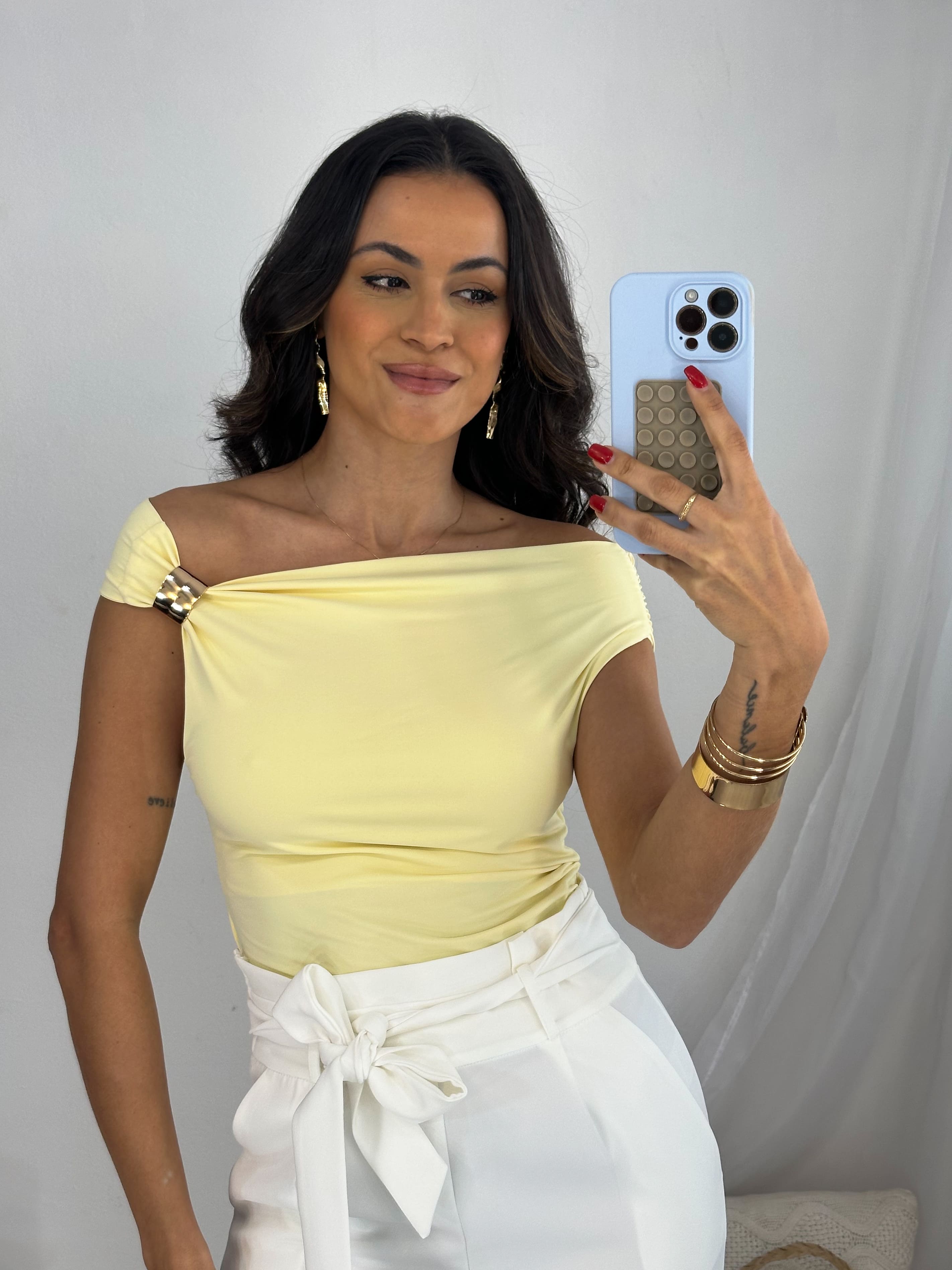 Blusa Joma Amarelo Manteiga