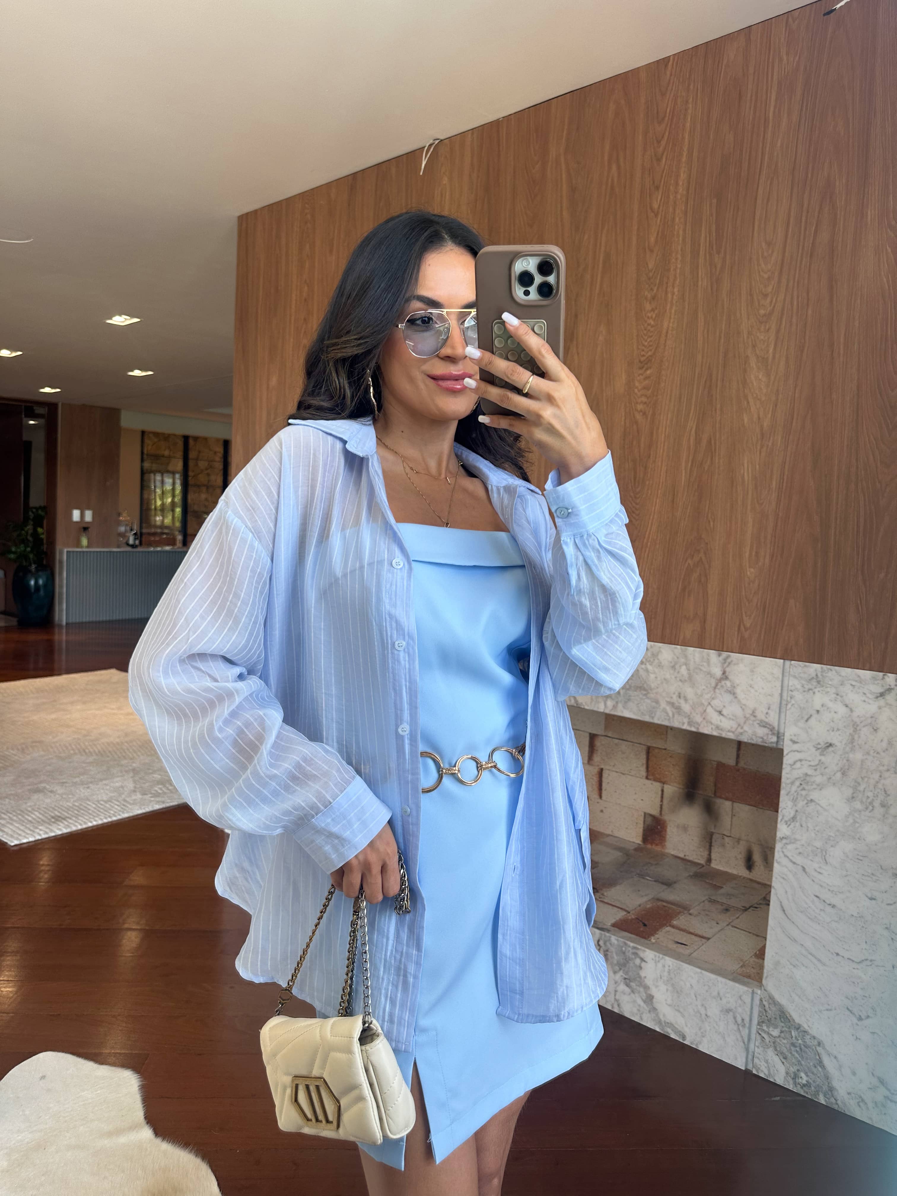 Vestido Curto Azul Eva