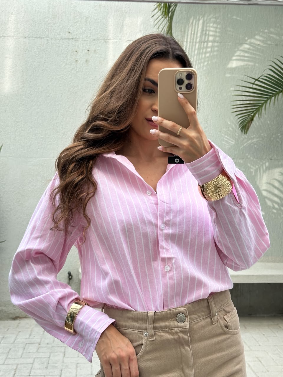 Camisa Listrada Rosa Cissa