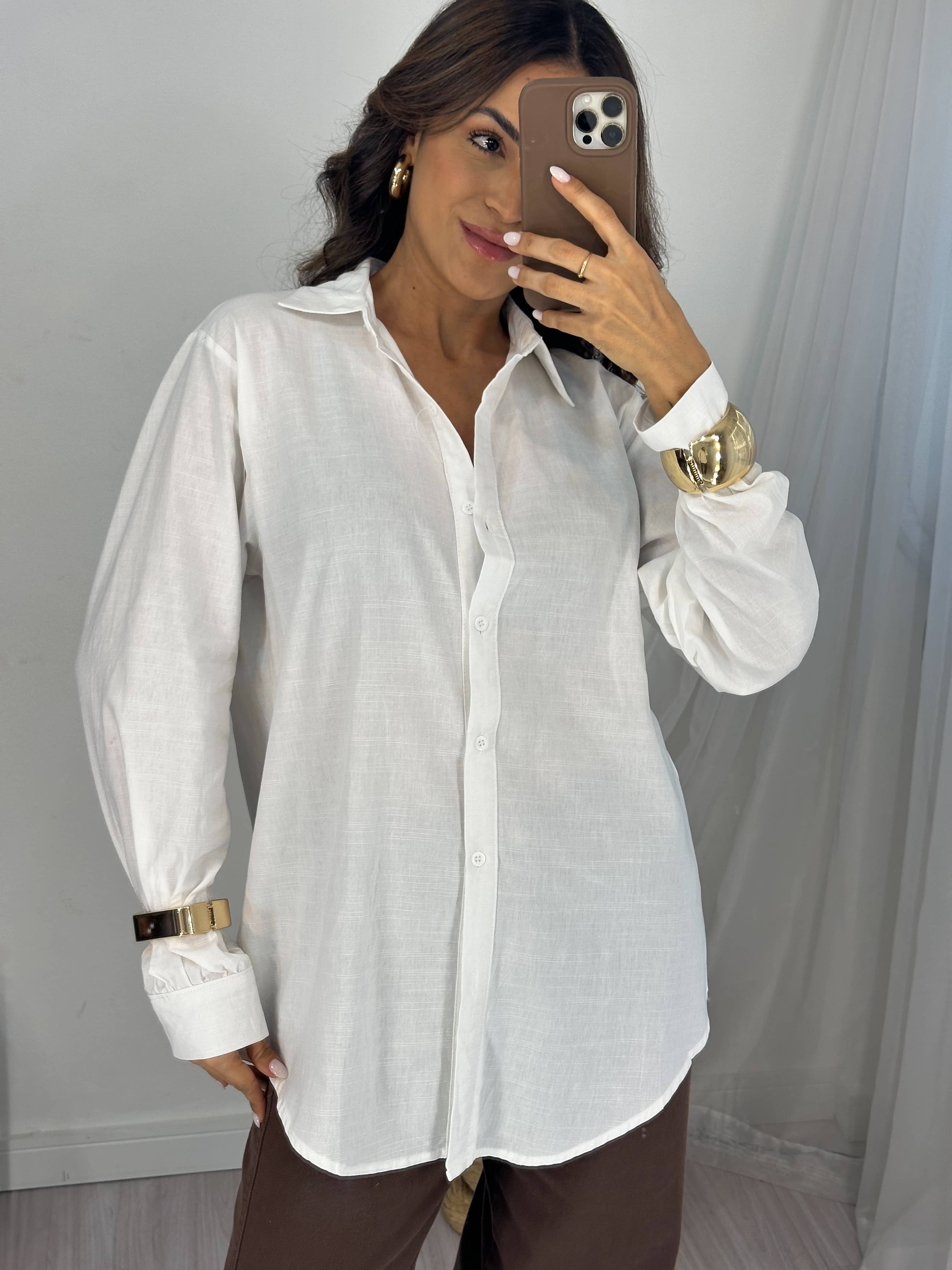 Camisa Off Rosy