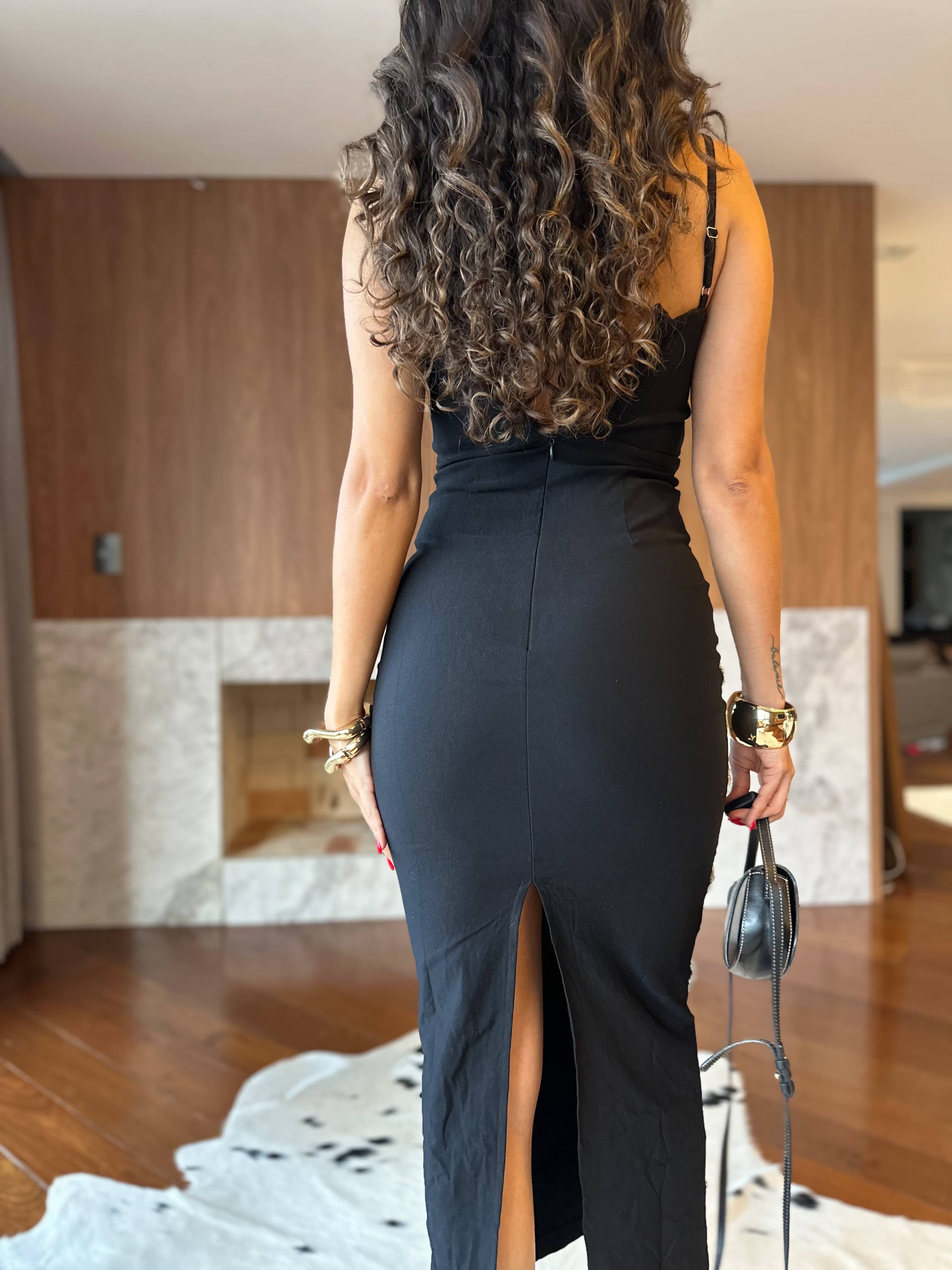 Vestido Midi Preto Star