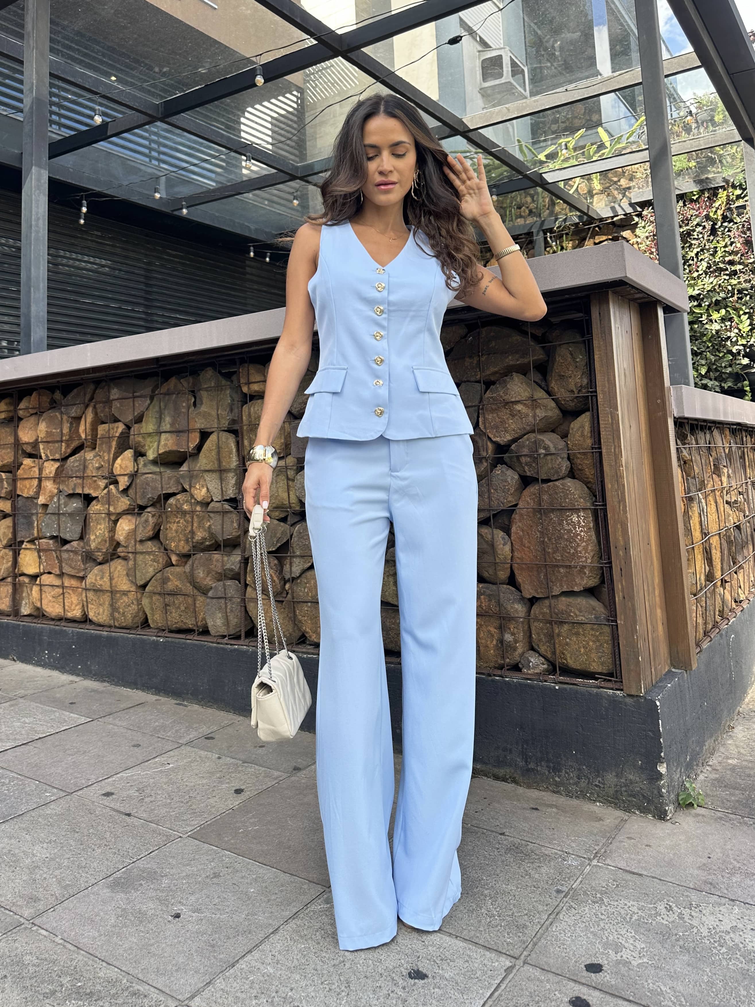 Conjunto Alfaiataria Azul Condessa