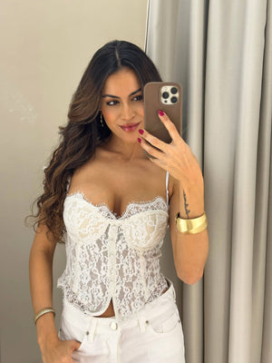 Corset Renda Off Wany