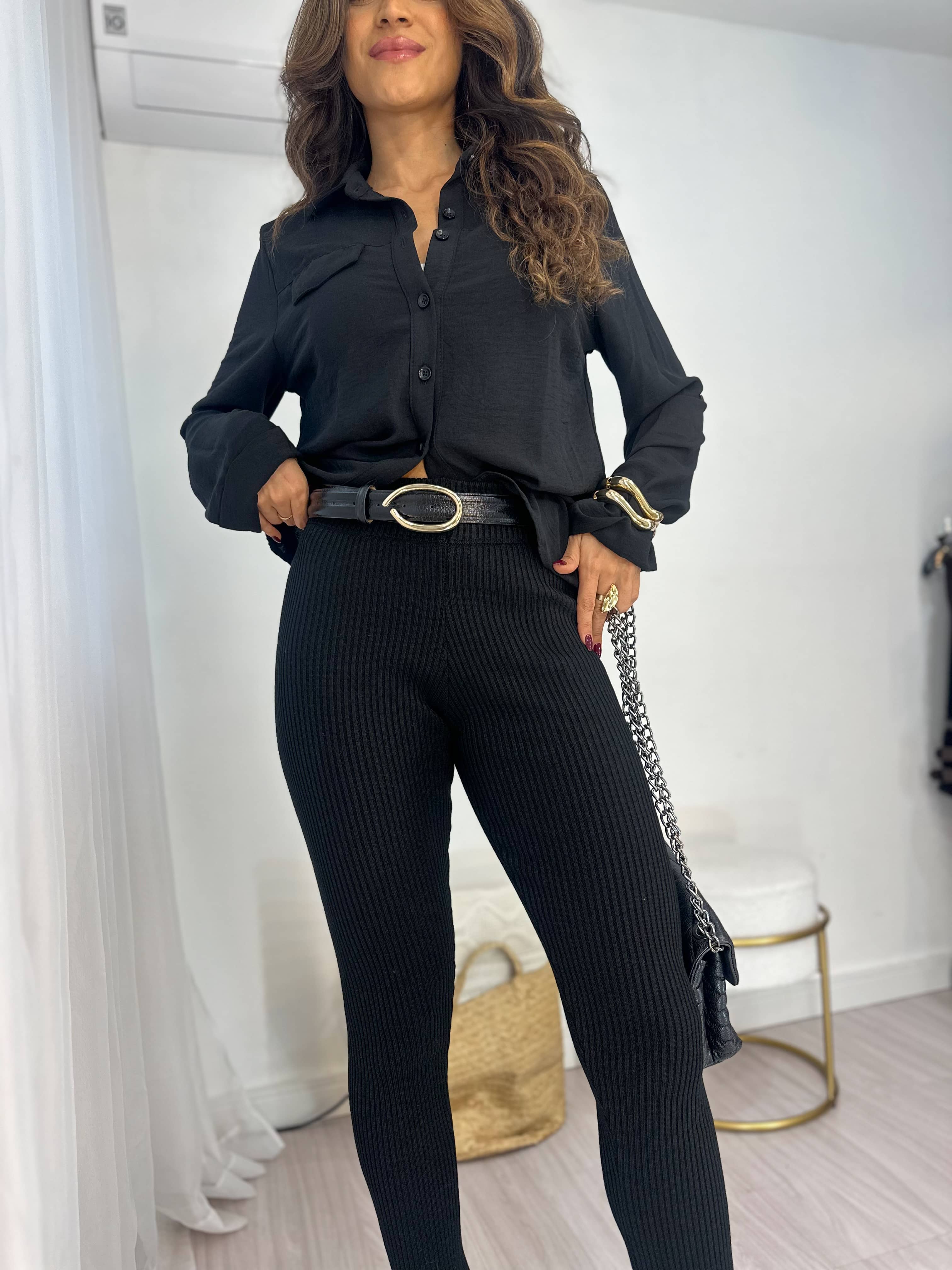 Legging Fusô Modal com Pezinho Preta Leandra