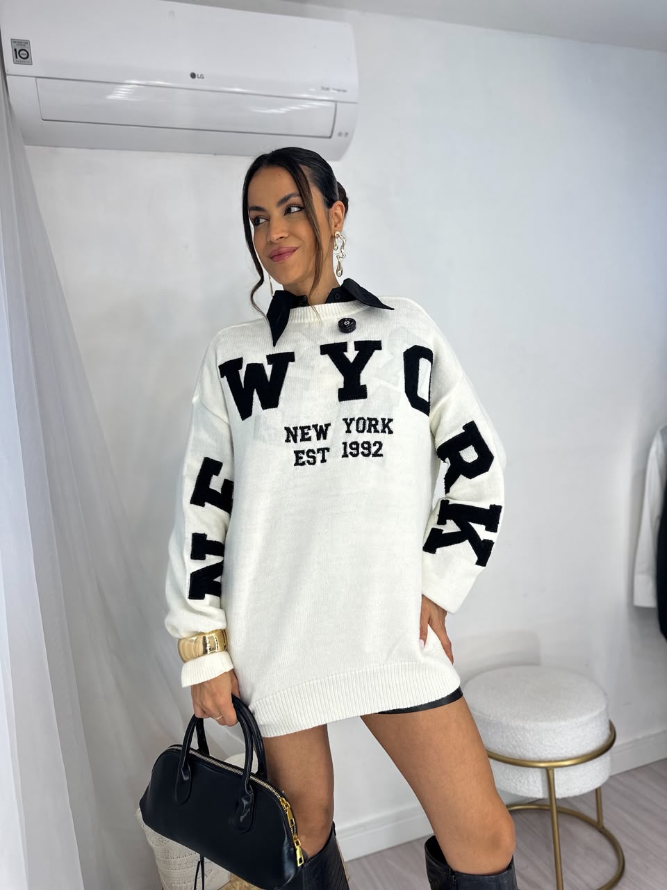 Blusão em Tricot Off New York