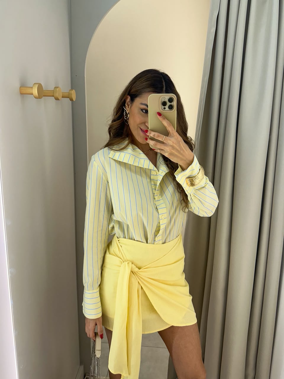 Short Saia Amarelo Jeiza