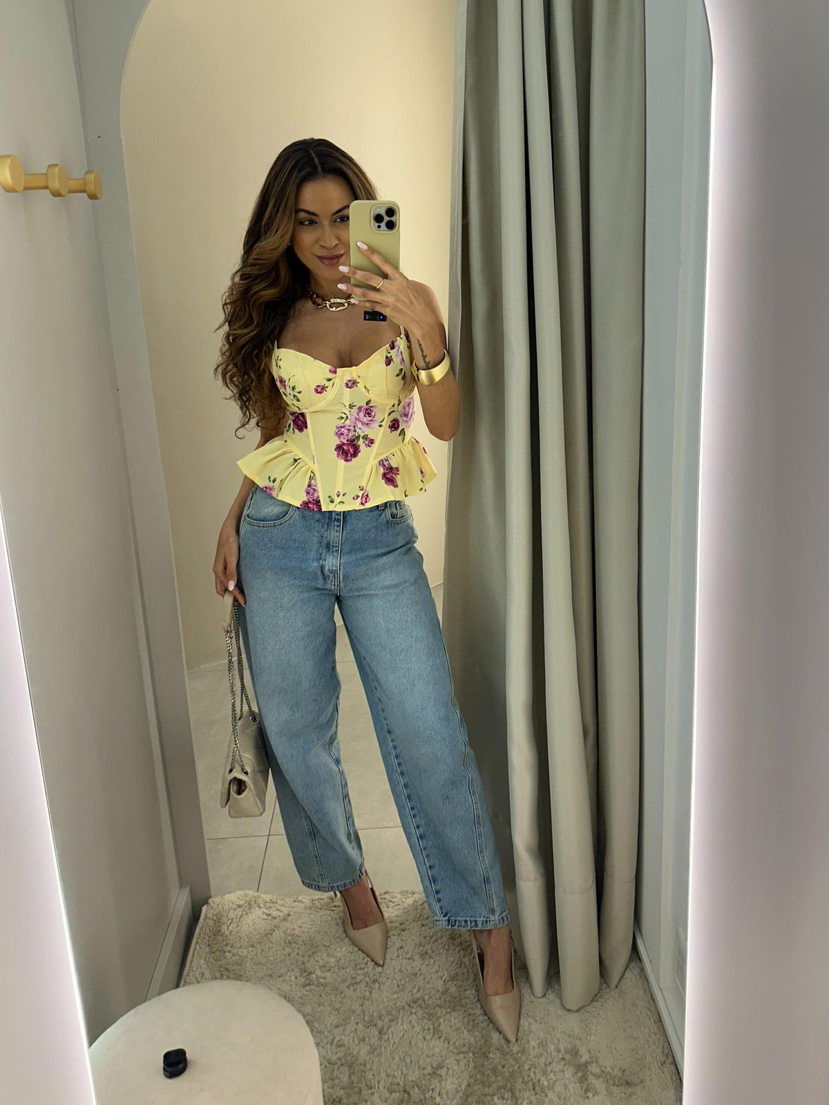 Corset Amarelo Lara