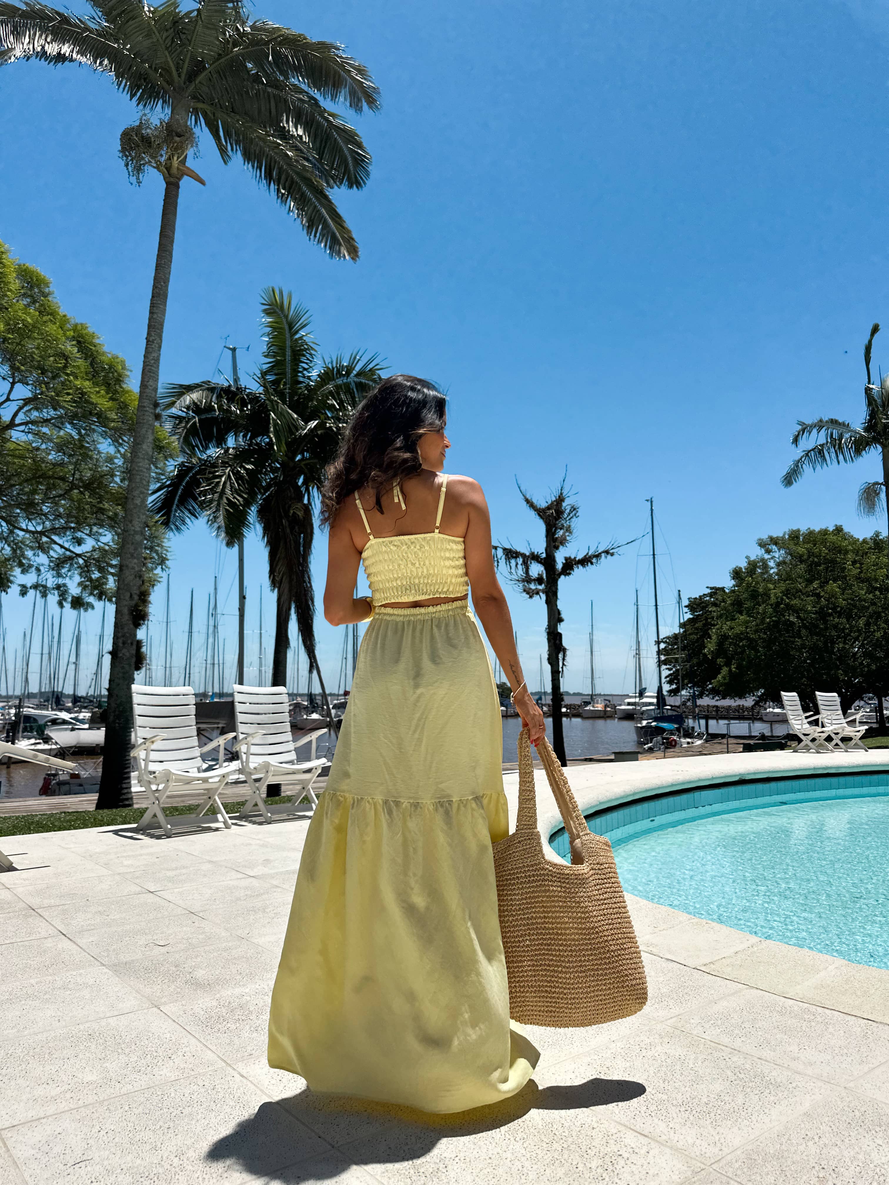 Vestido/Conjunto Amarelo Martina