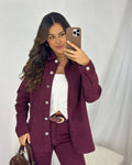 Camisa Jeans Vinho Harper