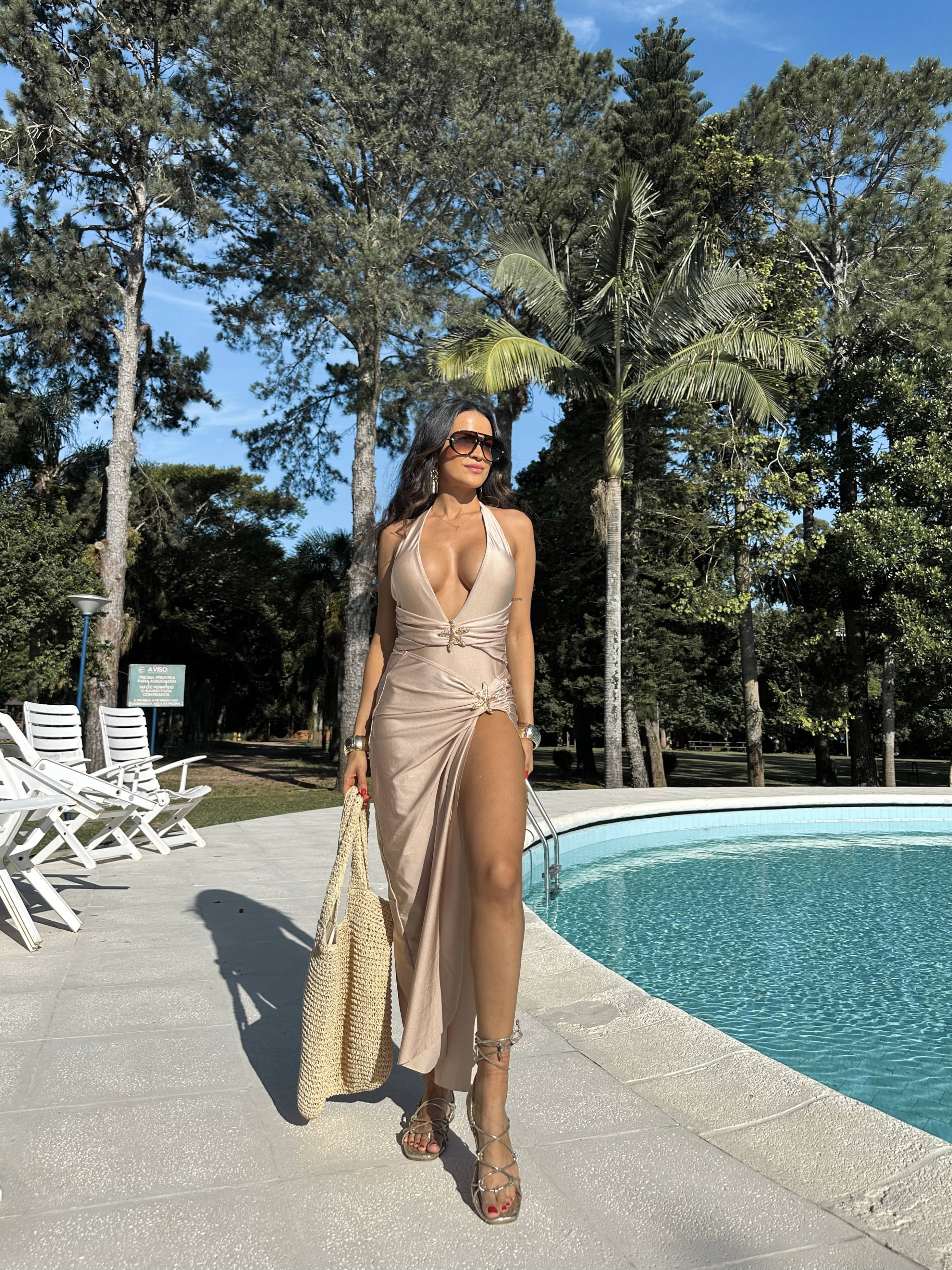 Conjunto Maiô e Saia Nude Caraíva