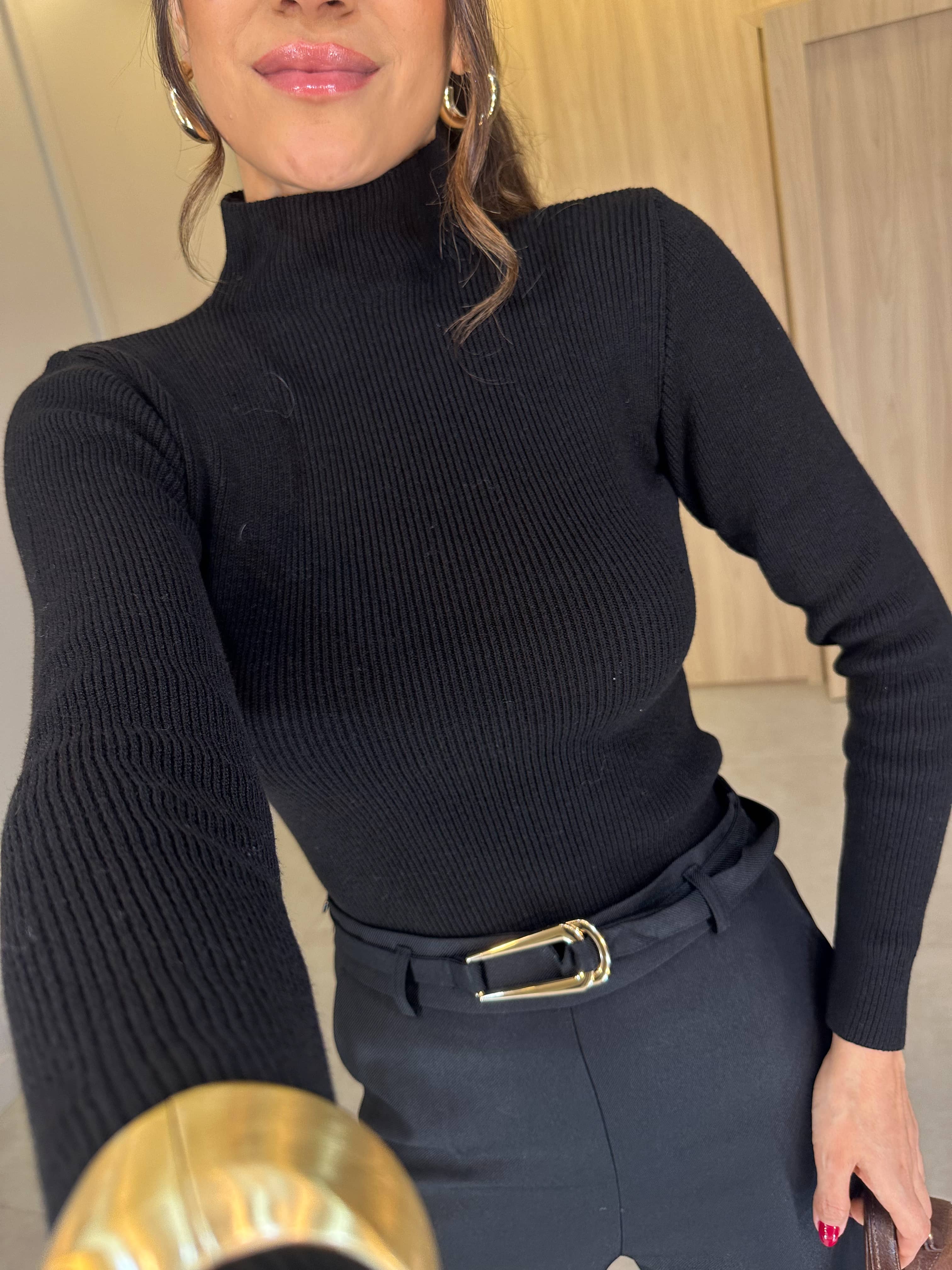 Blusa Modal Preta Mina