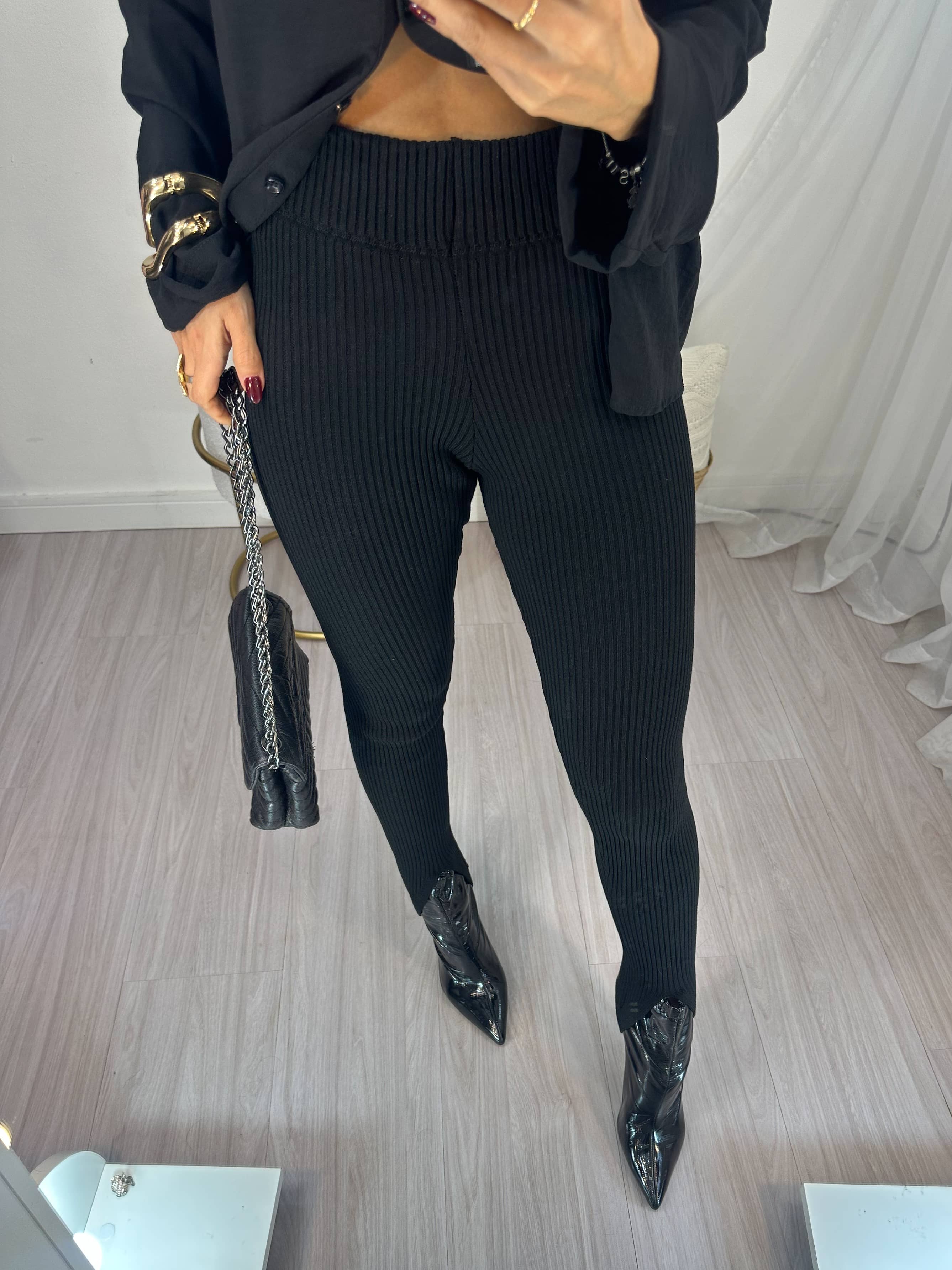 Legging Fusô Modal com Pezinho Preta Leandra