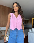 Colete Rosa Fran