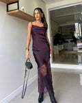 Vestido Midi Acetinado Hayka