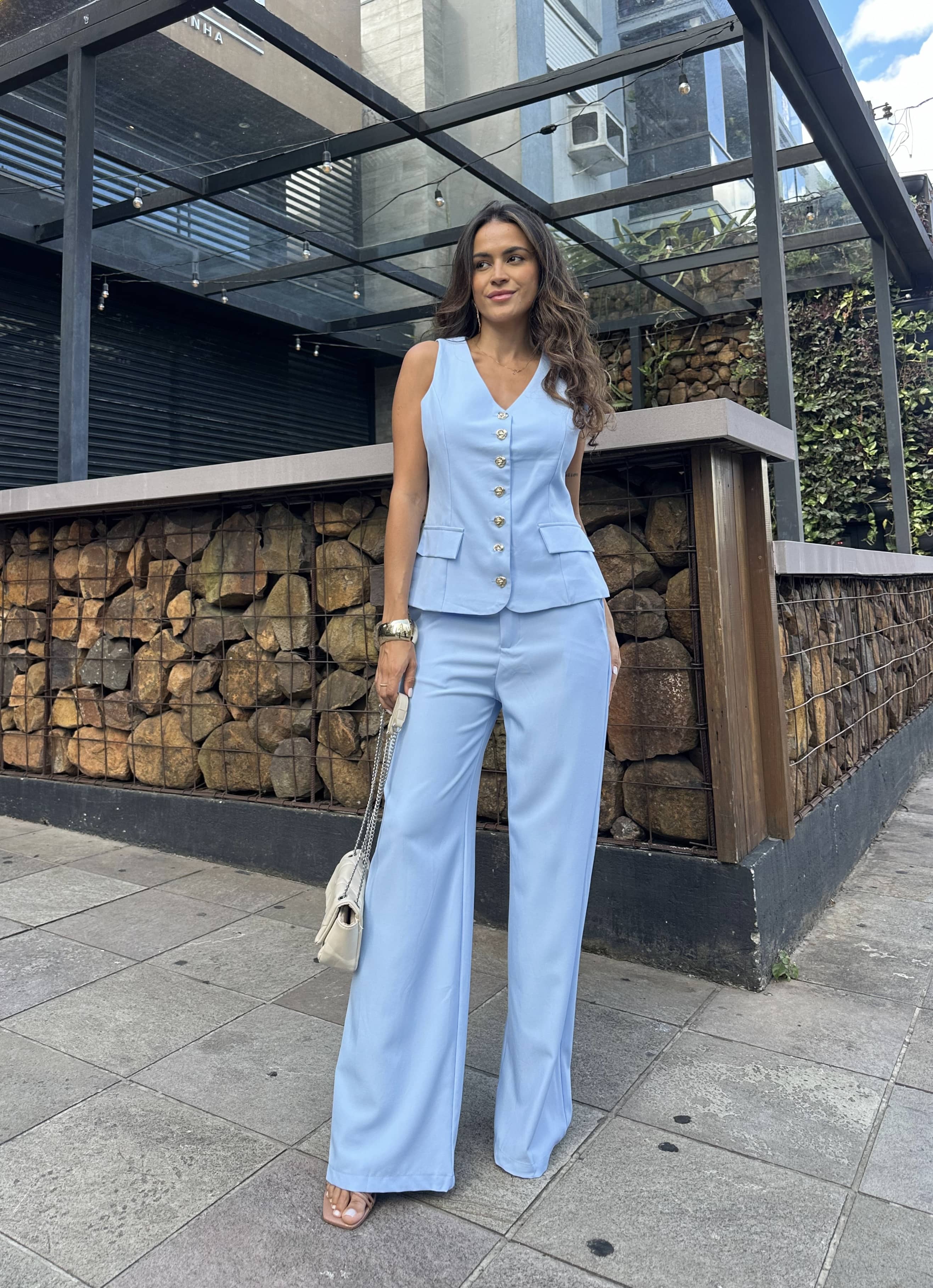 Conjunto Alfaiataria Azul Condessa