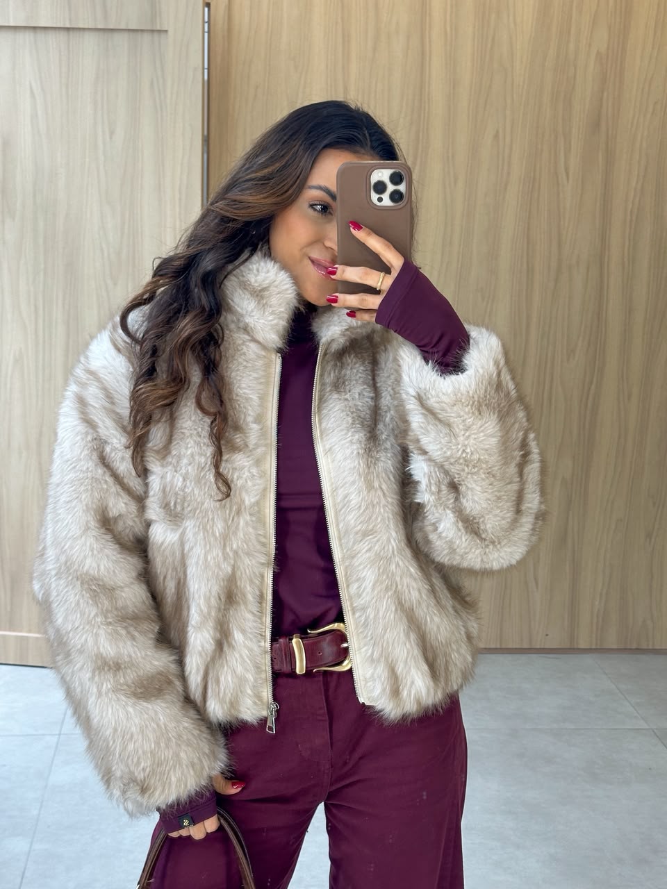 Casaco de Pelo Nude Ruby