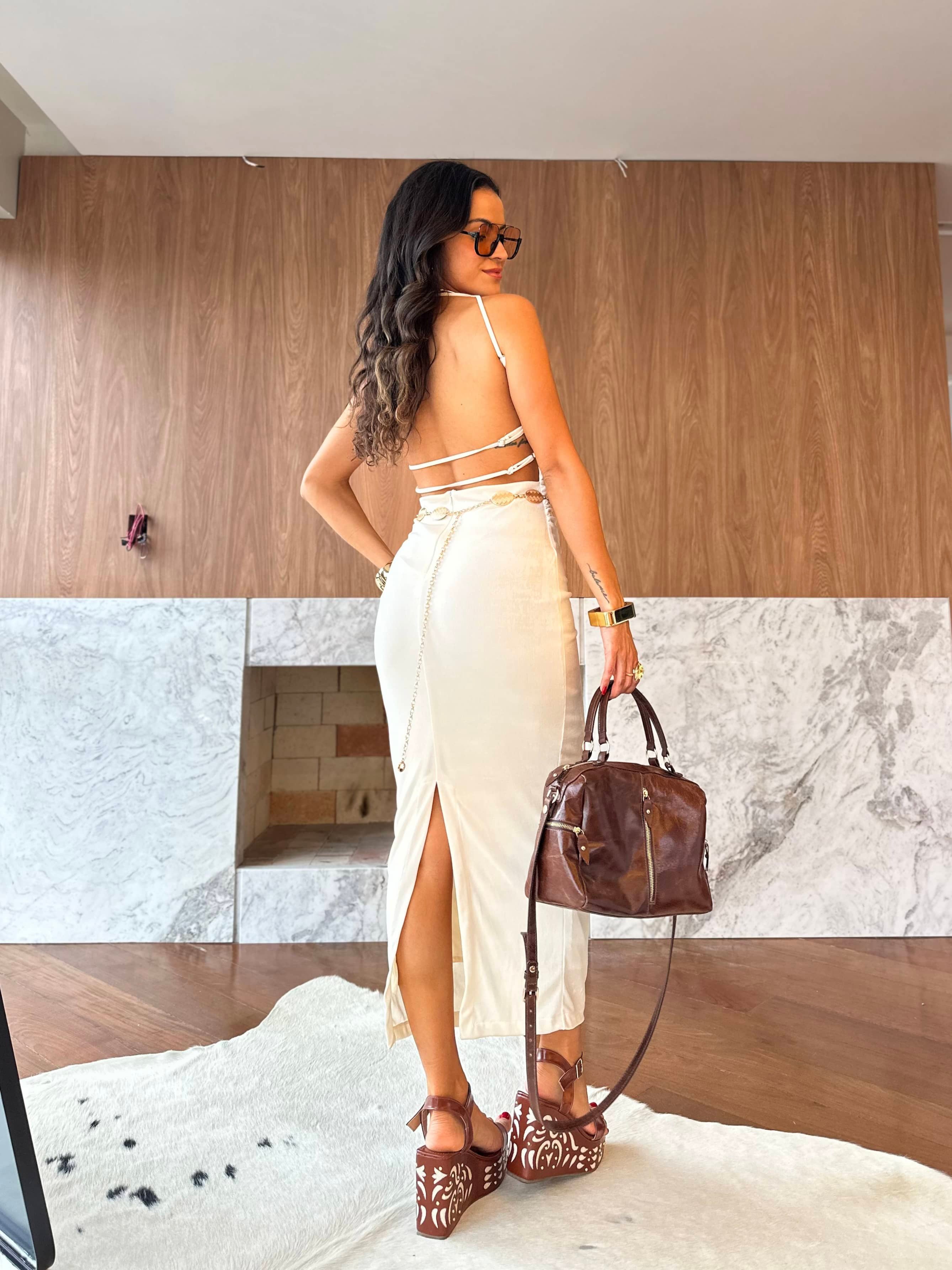 Vestido Midi Areia Dolce