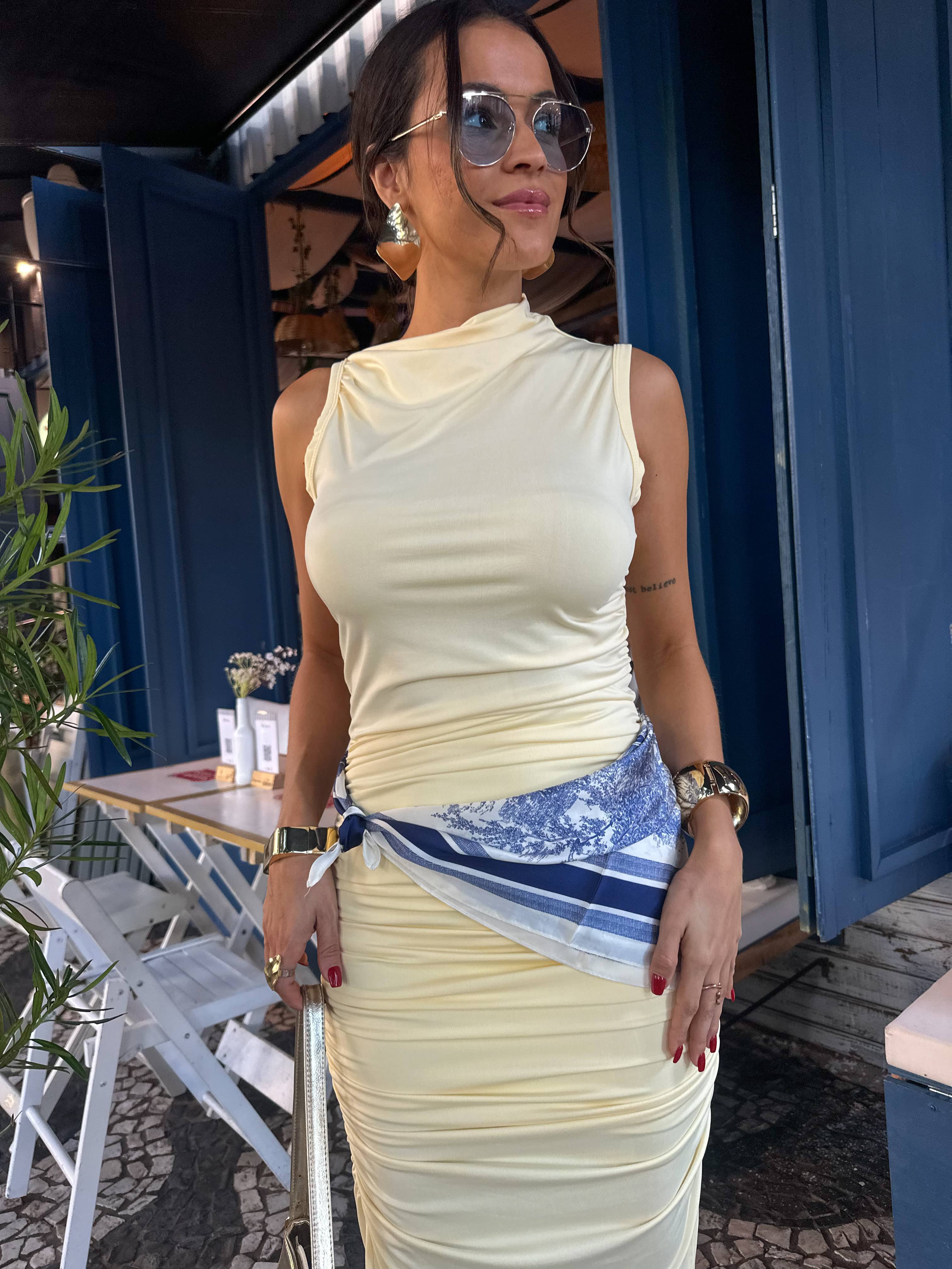 Vestido Midi Manteiga Alury