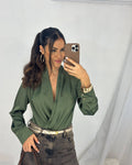Body Acetinado Verde Ricka