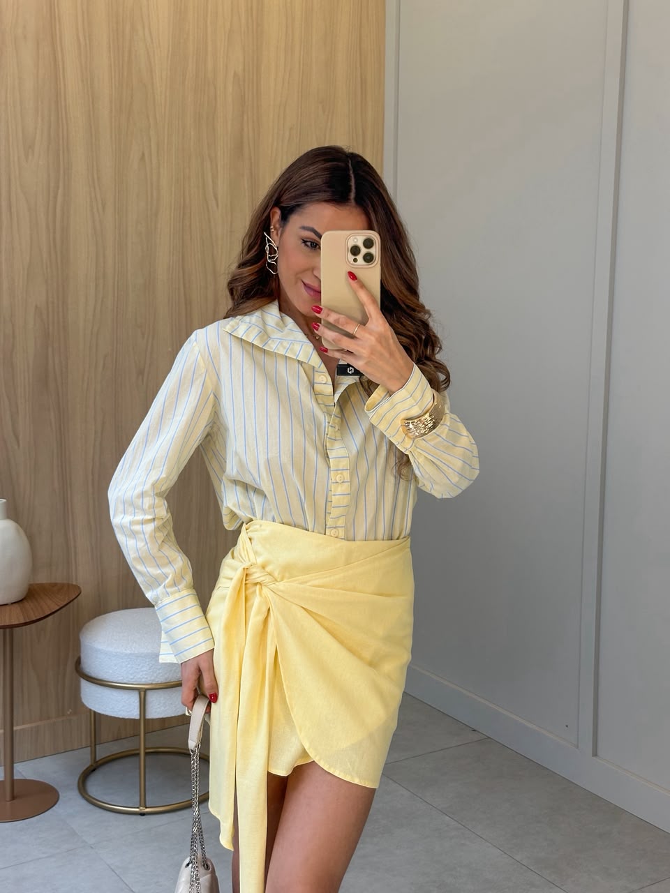 Short Saia Amarelo Jeiza