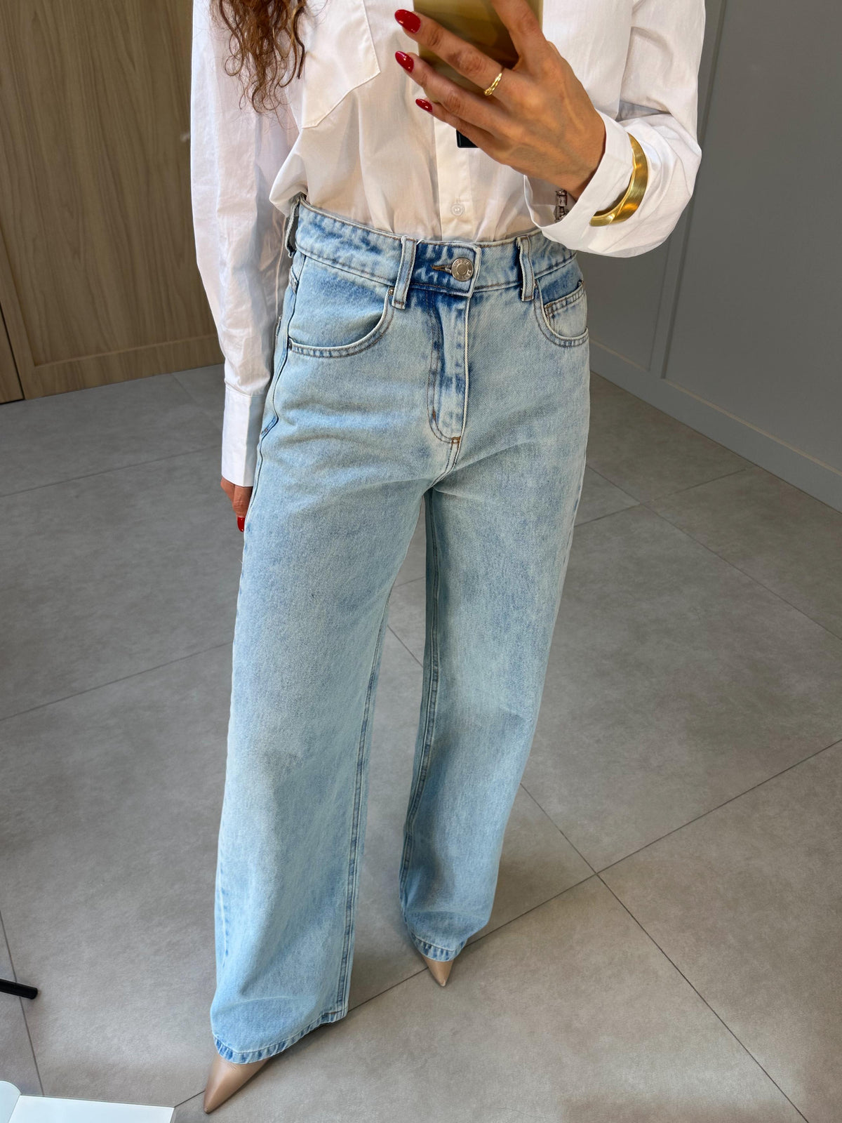 Calça Wide Leg Jeans Mel