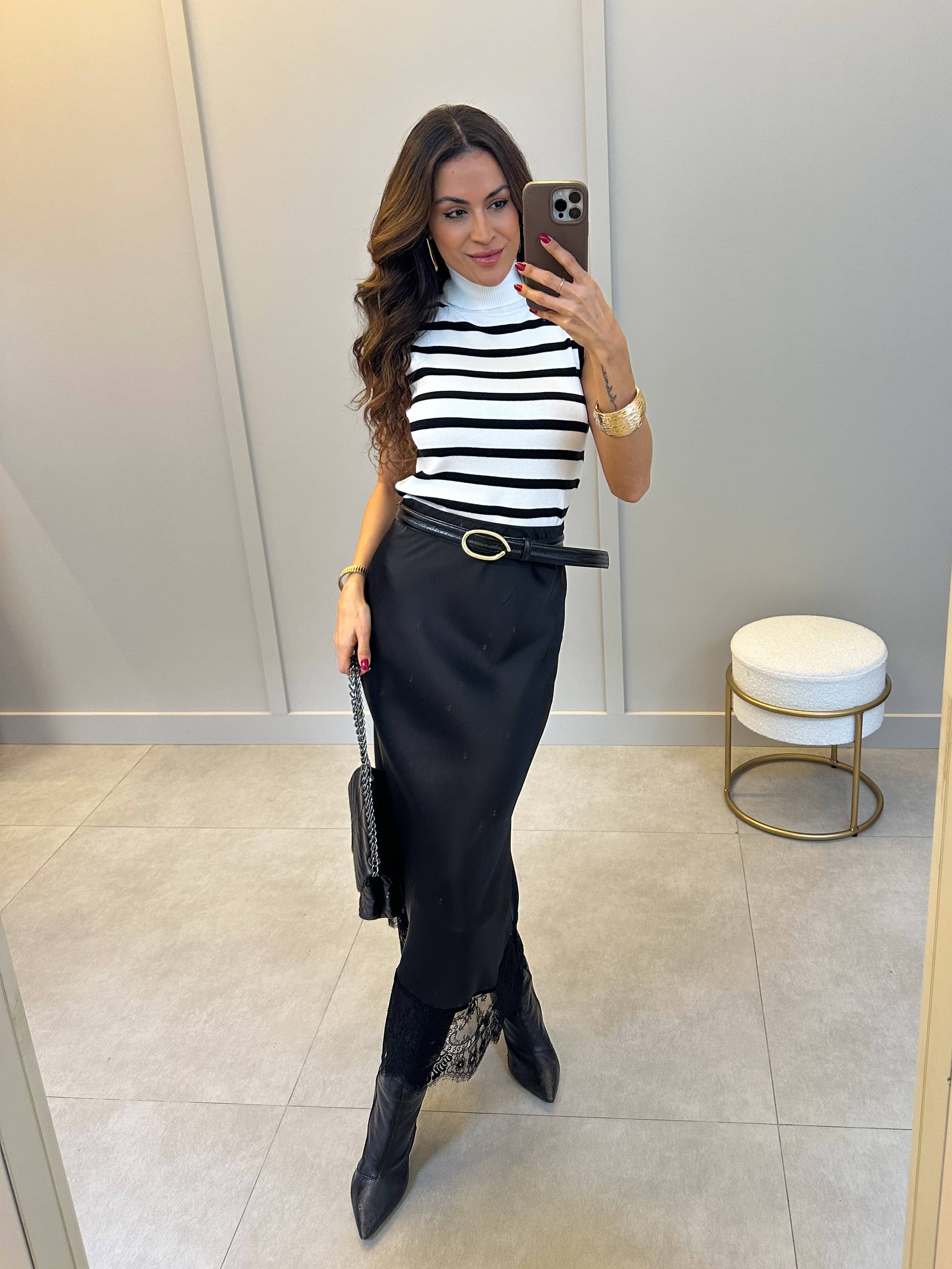 Blusa Listrada Off Myla
