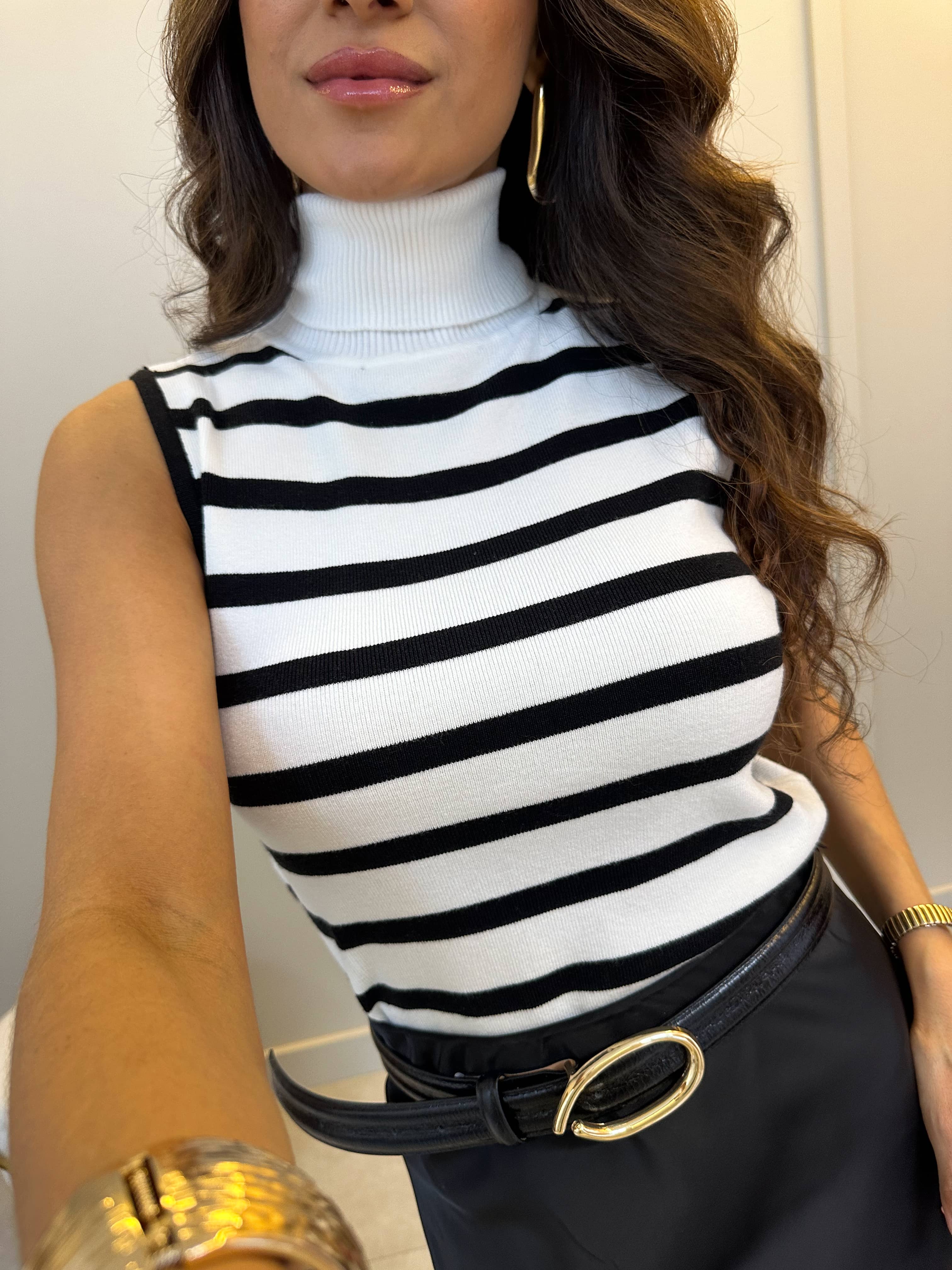 Blusa Listrada Off Myla