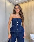 Corset Jeans Escura Bebel