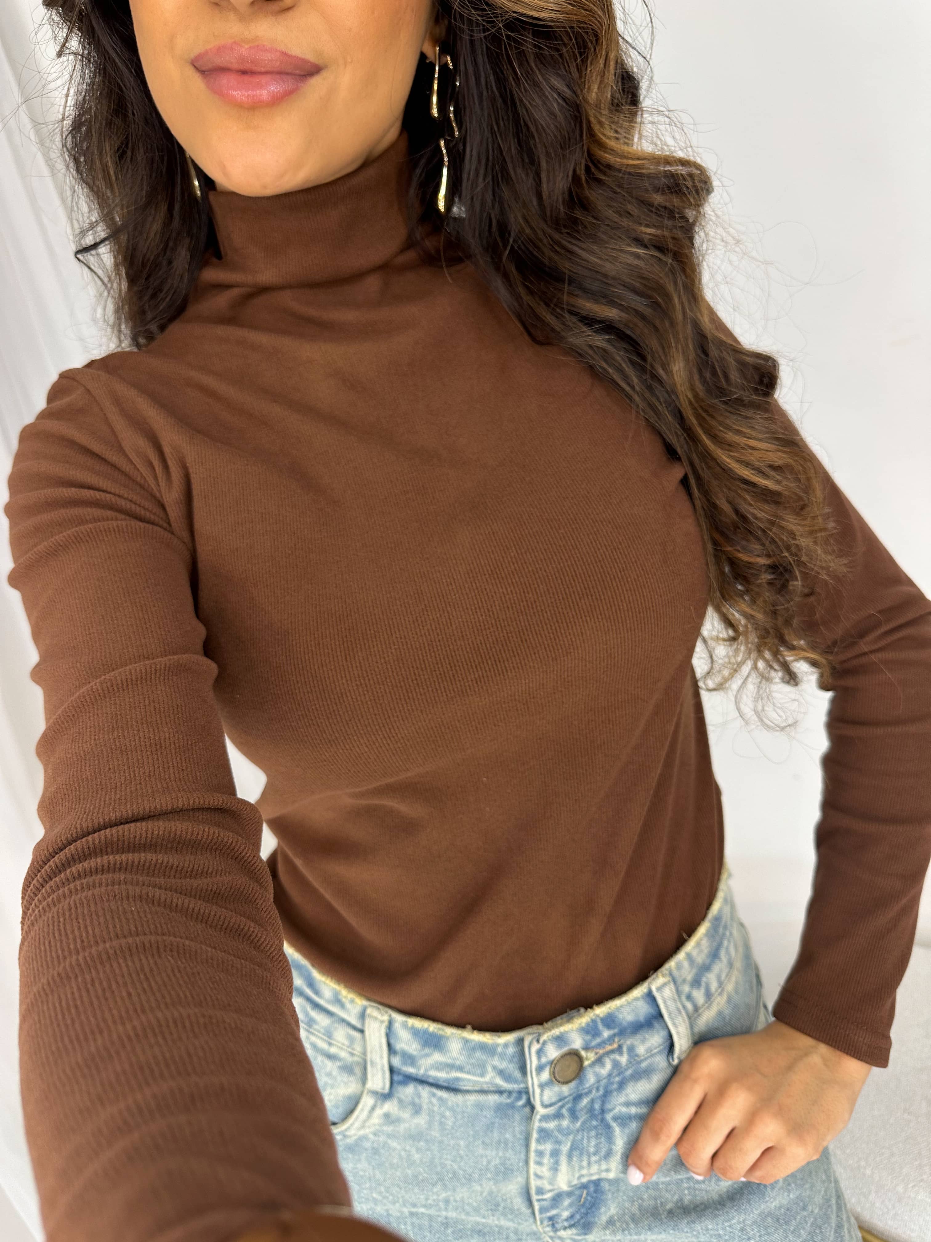 Blusa Térmica Marrom Rossy