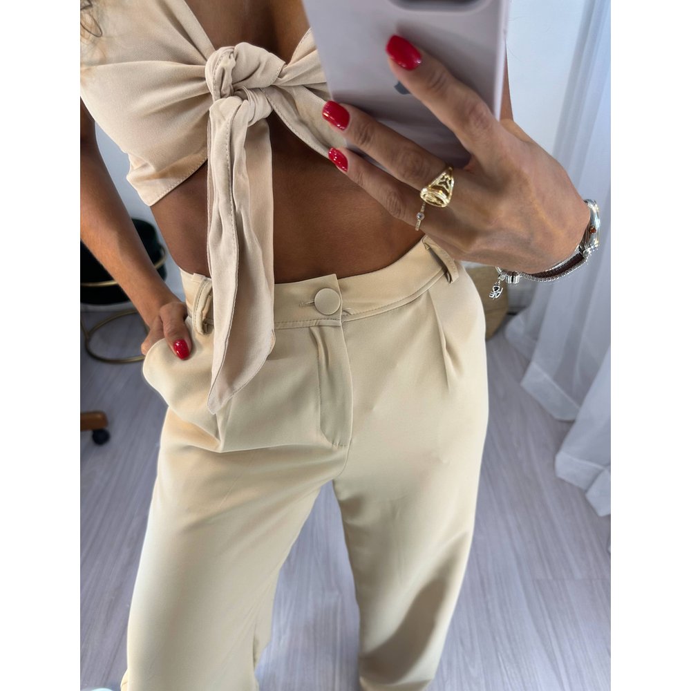 Calça Wide Leg Verona Nude