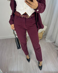 Calça Reta Jeans Mily Vinho