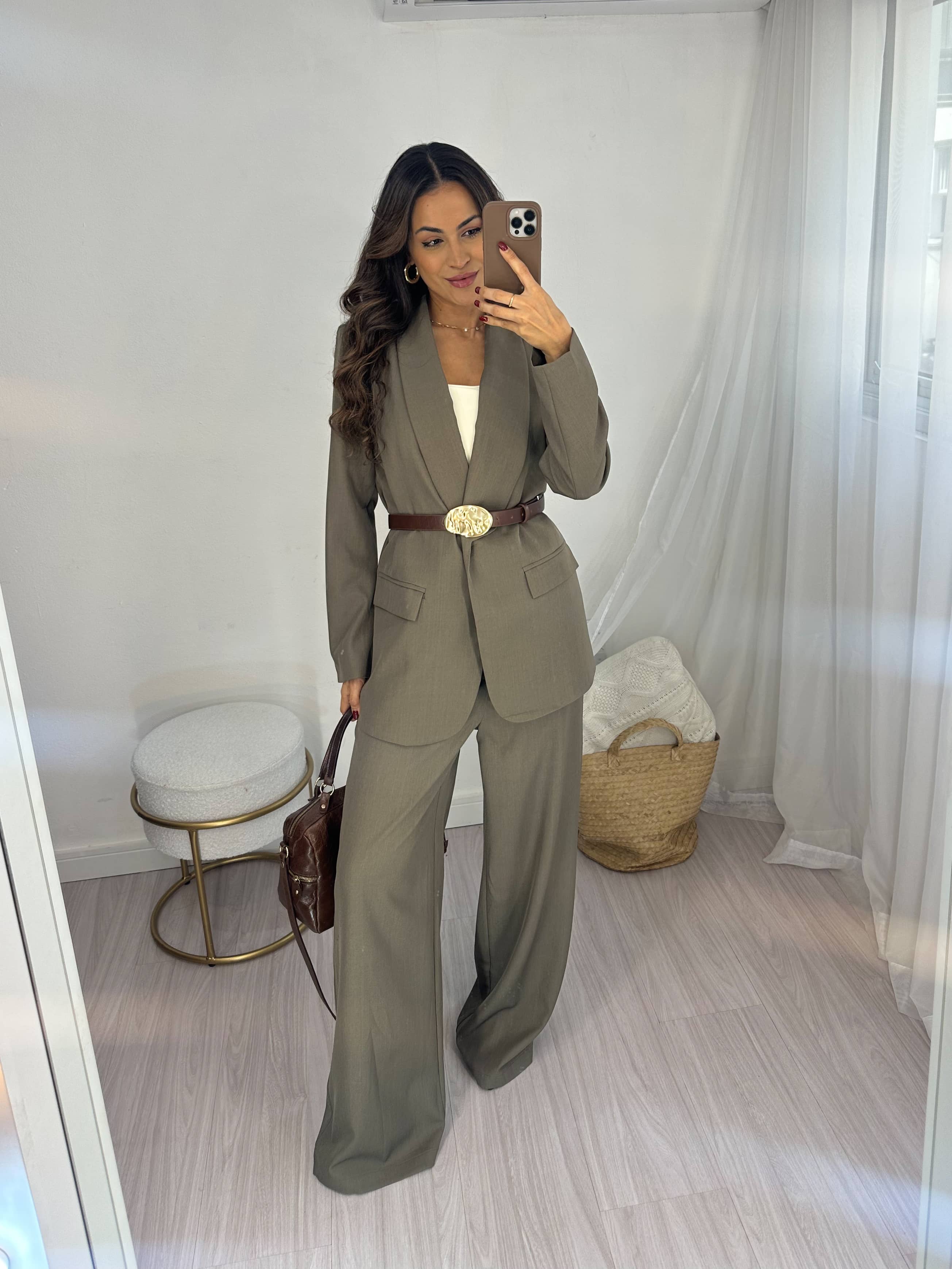 Conjunto Alfaiataria Cinza Paula