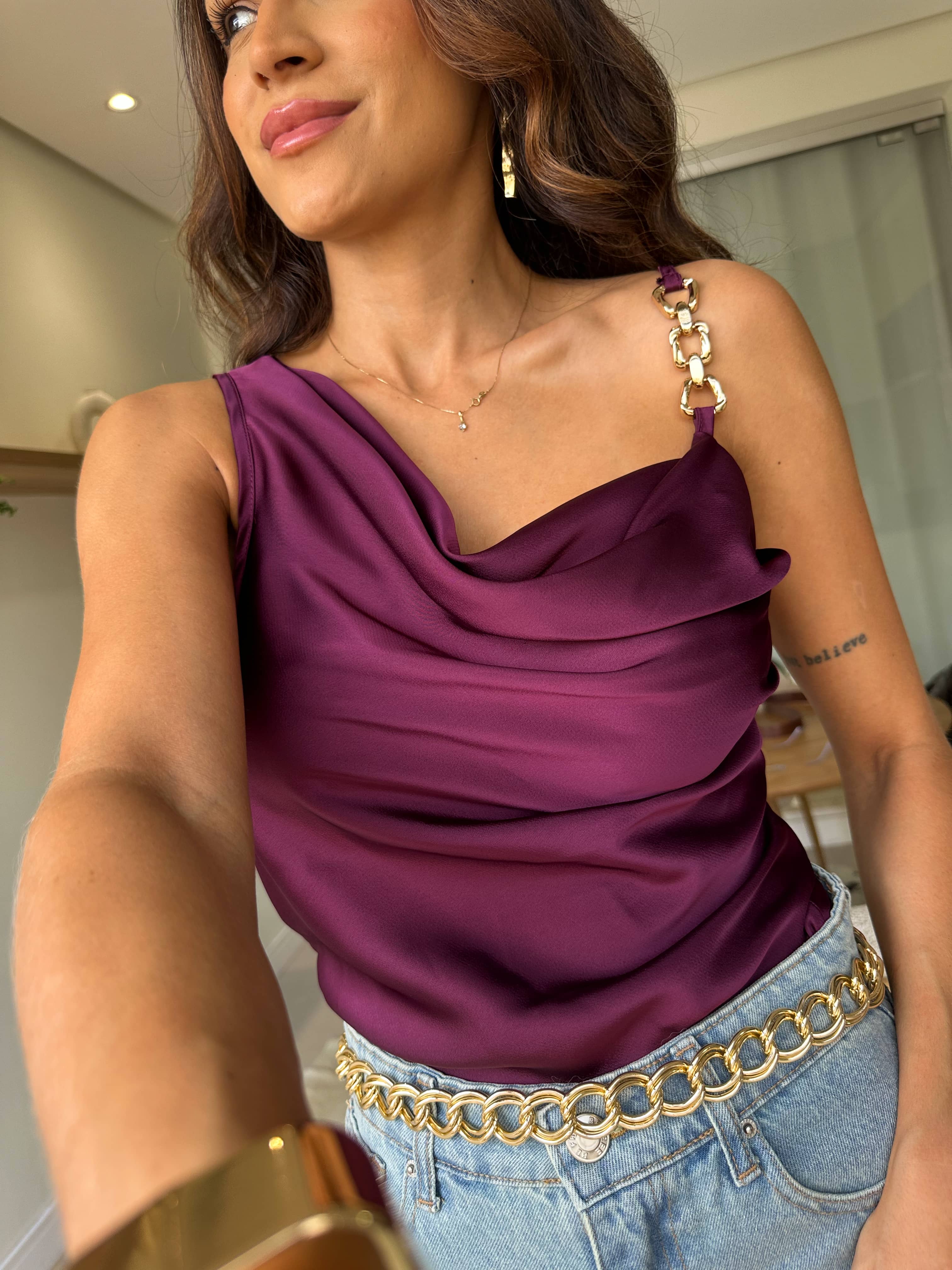 Blusa Vinho Elen