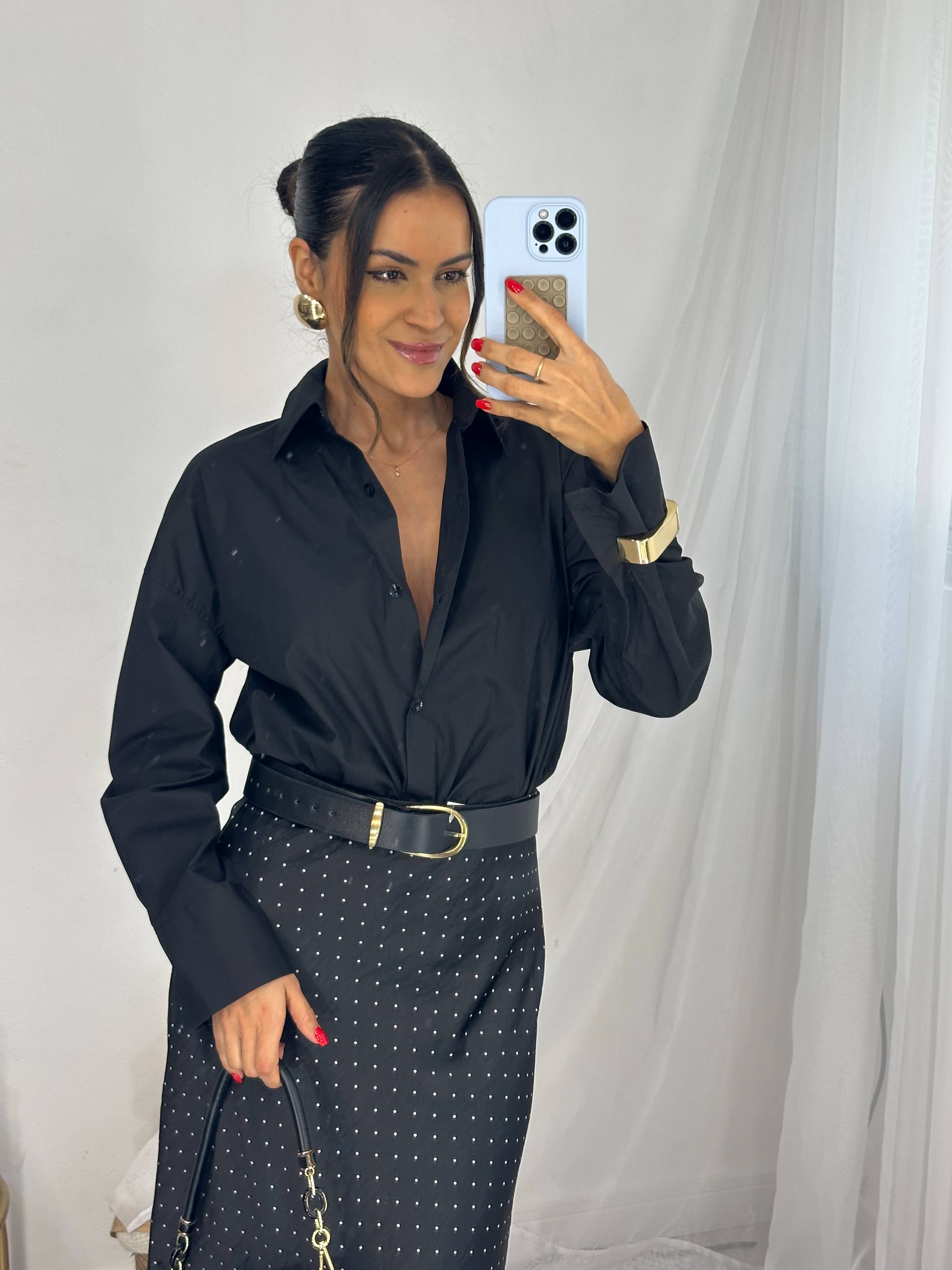 Camisa Alfaiataria Preta Volve