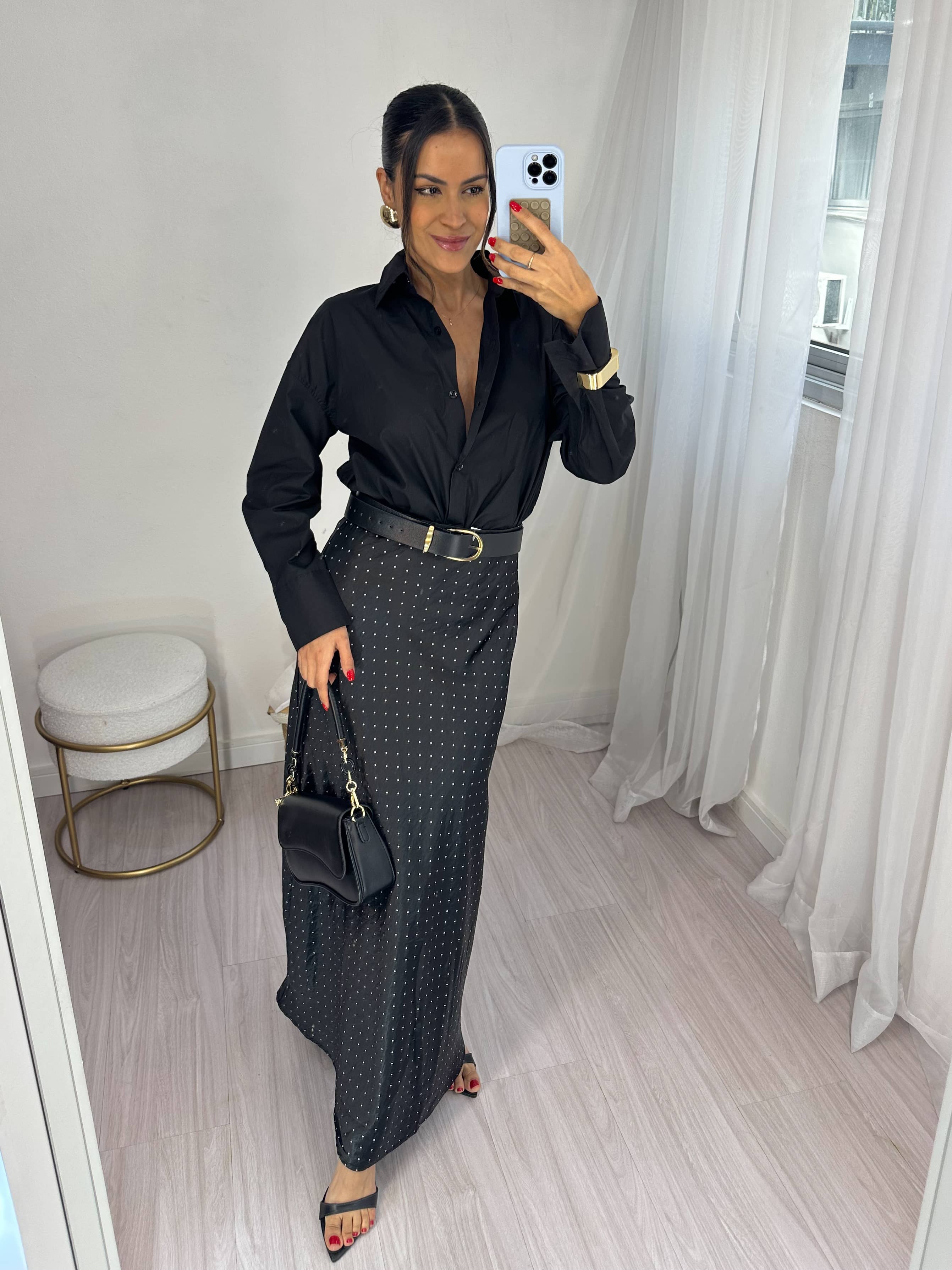 Camisa Alfaiataria Preta Volve